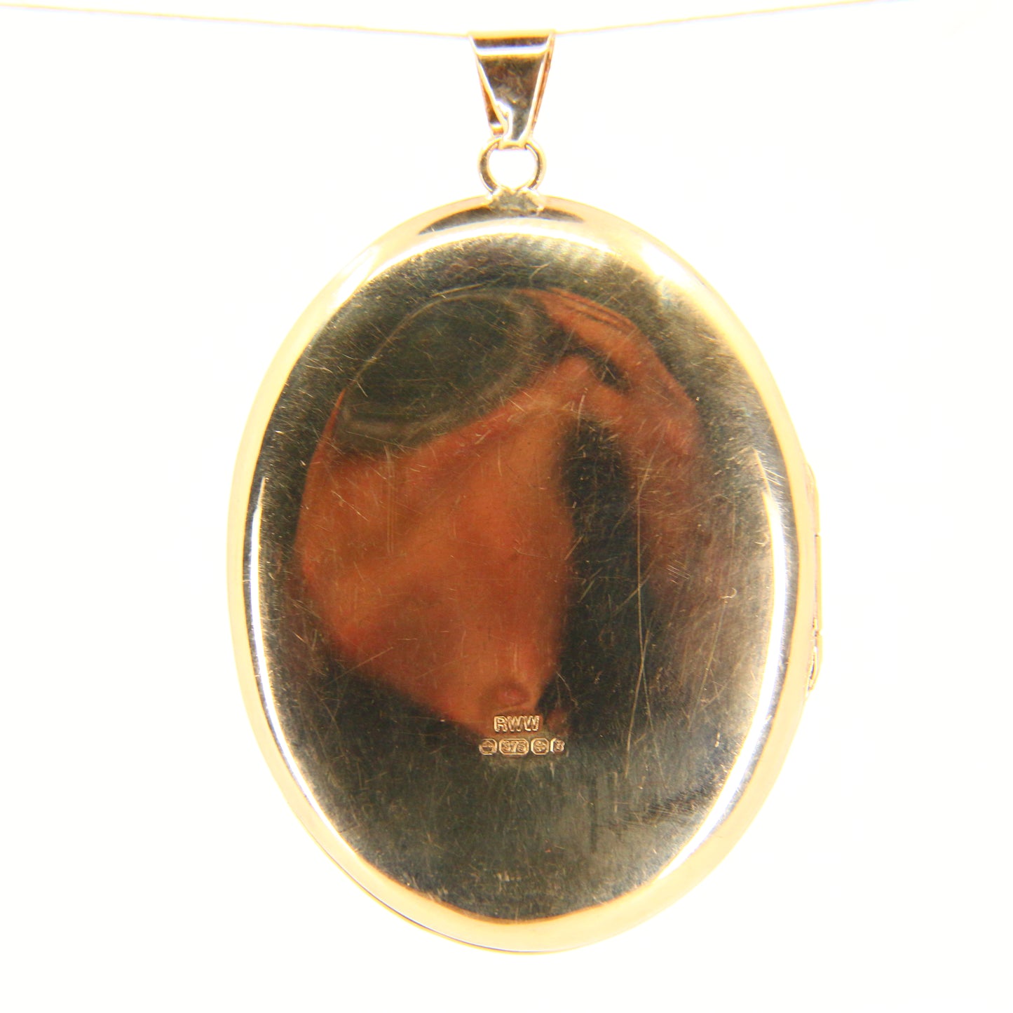 Vintage 9ct Large 2 Photo Locket Pendant Floral Engraved Hallmarked Gold Charm