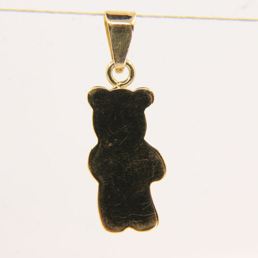 Vintage 18k Yellow Gold Teddy Bear Pendant Italian Charm Animal Gift