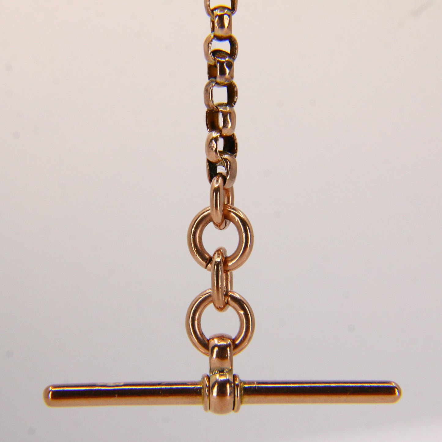 Antique 9ct Gold Albertina Chain 9" with T Bar & Tassel Victorian Bracelet