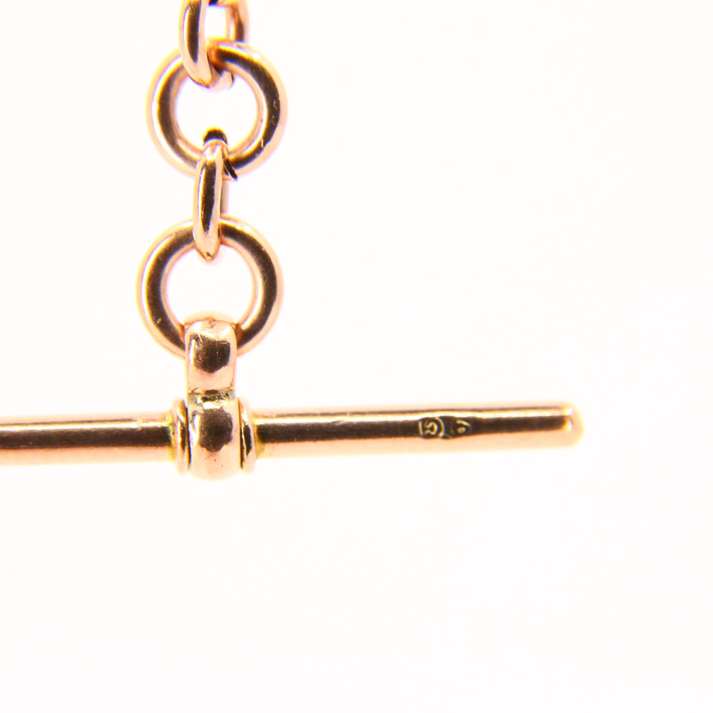 Antique 9ct Gold Albertina Chain 9" with T Bar & Tassel Victorian Bracelet