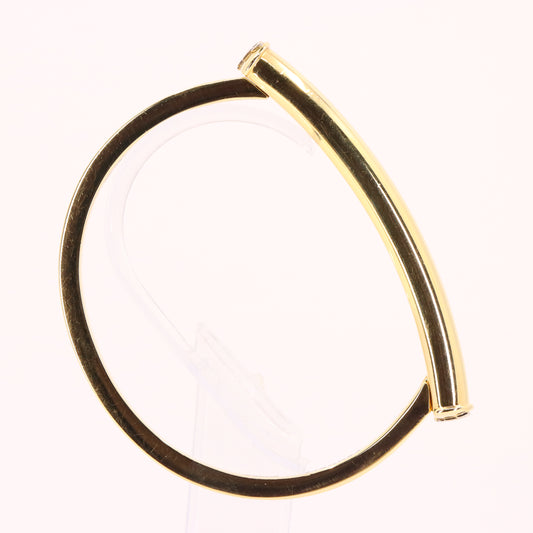 Vintage 18ct Hallmarked Yellow Gold Theo Fennell Shaft Hinged Bangle Bracelet Boxed