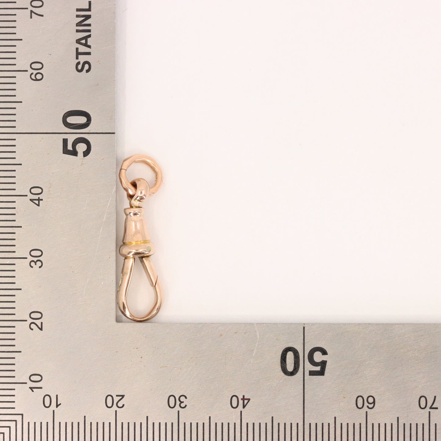 Antique 9ct Rose Gold Swivel Dog Clip Clasp Jewellery Finding Pendant Charm