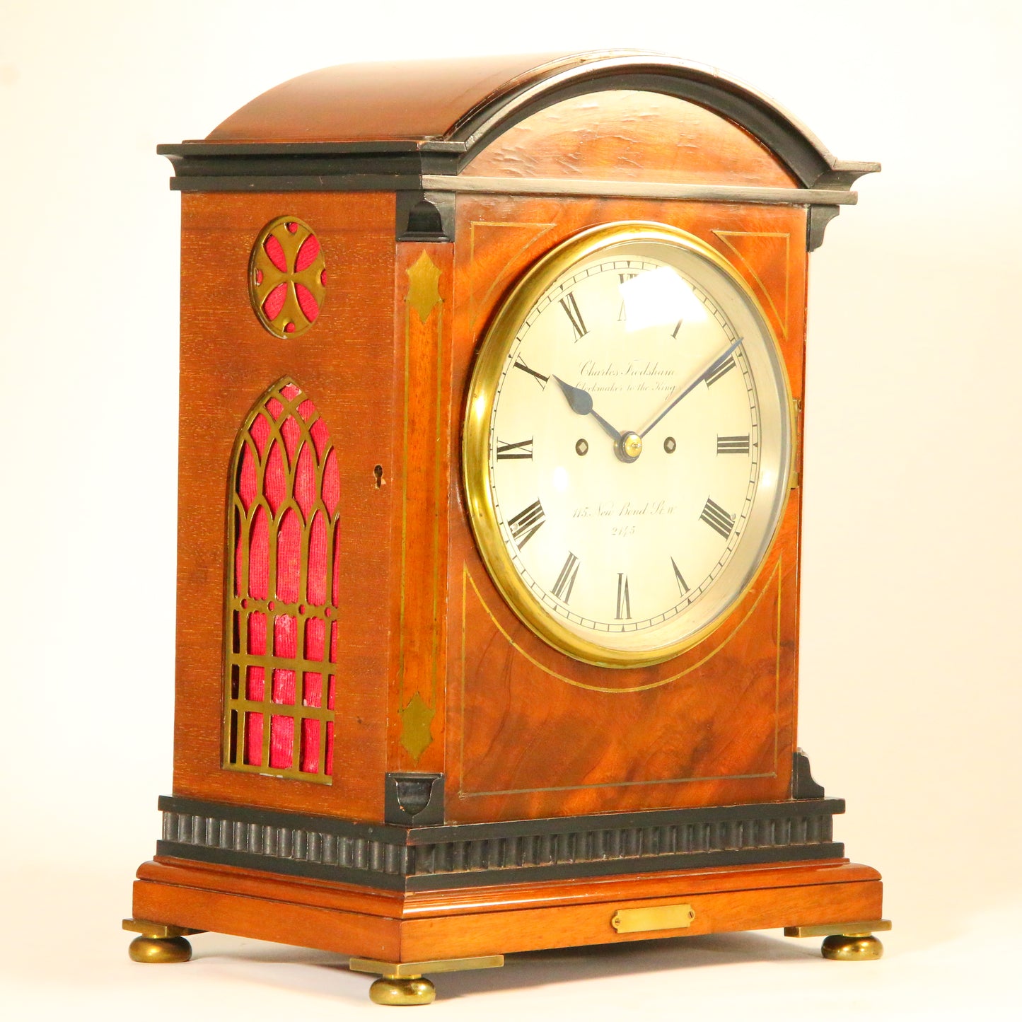 Antique Clock Mahogany Bracket Clock Charles Frodsham of London Circa 1900 Serviced & Running Mantel Clock