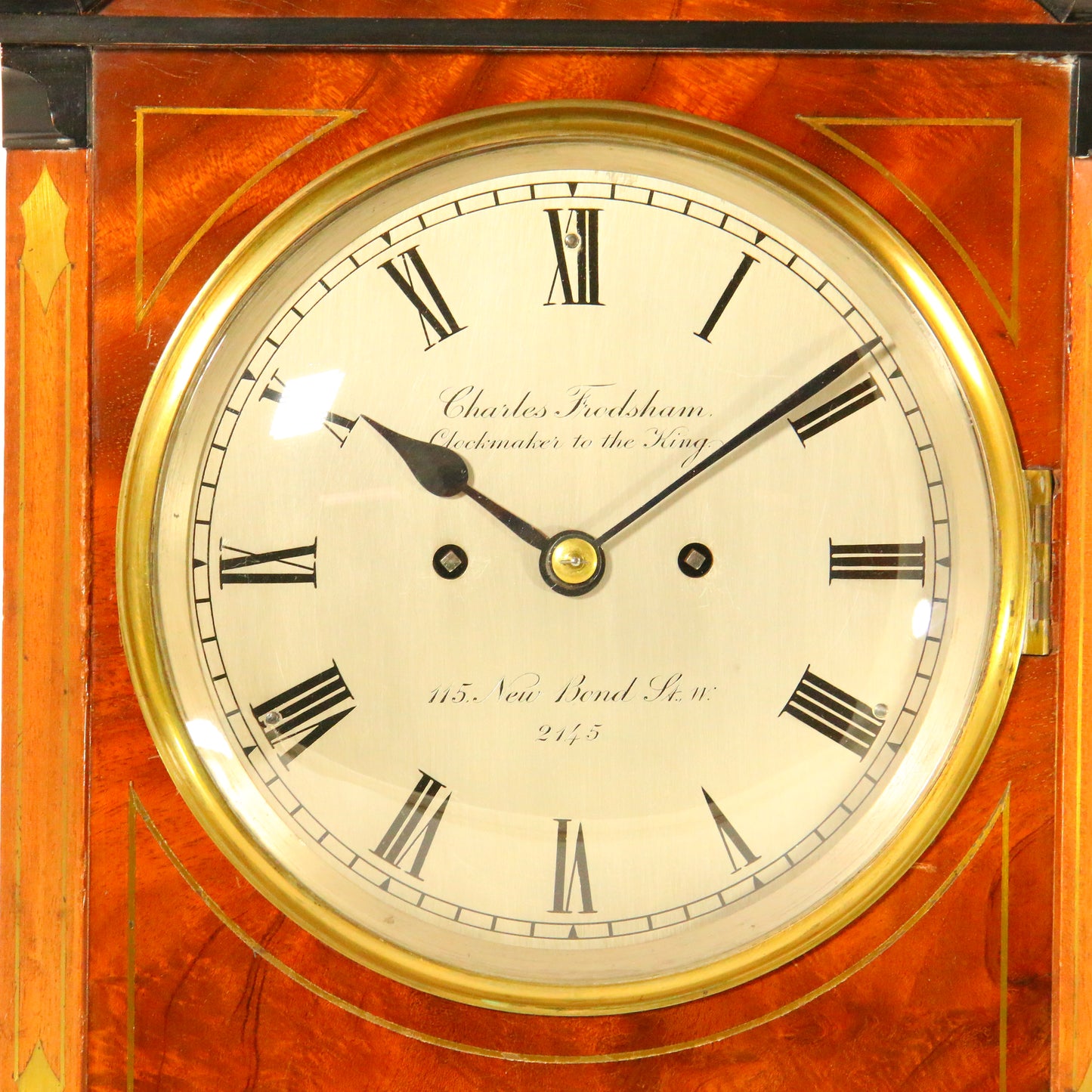 Antique Clock Mahogany Bracket Clock Charles Frodsham of London Circa 1900 Serviced & Running Mantel Clock