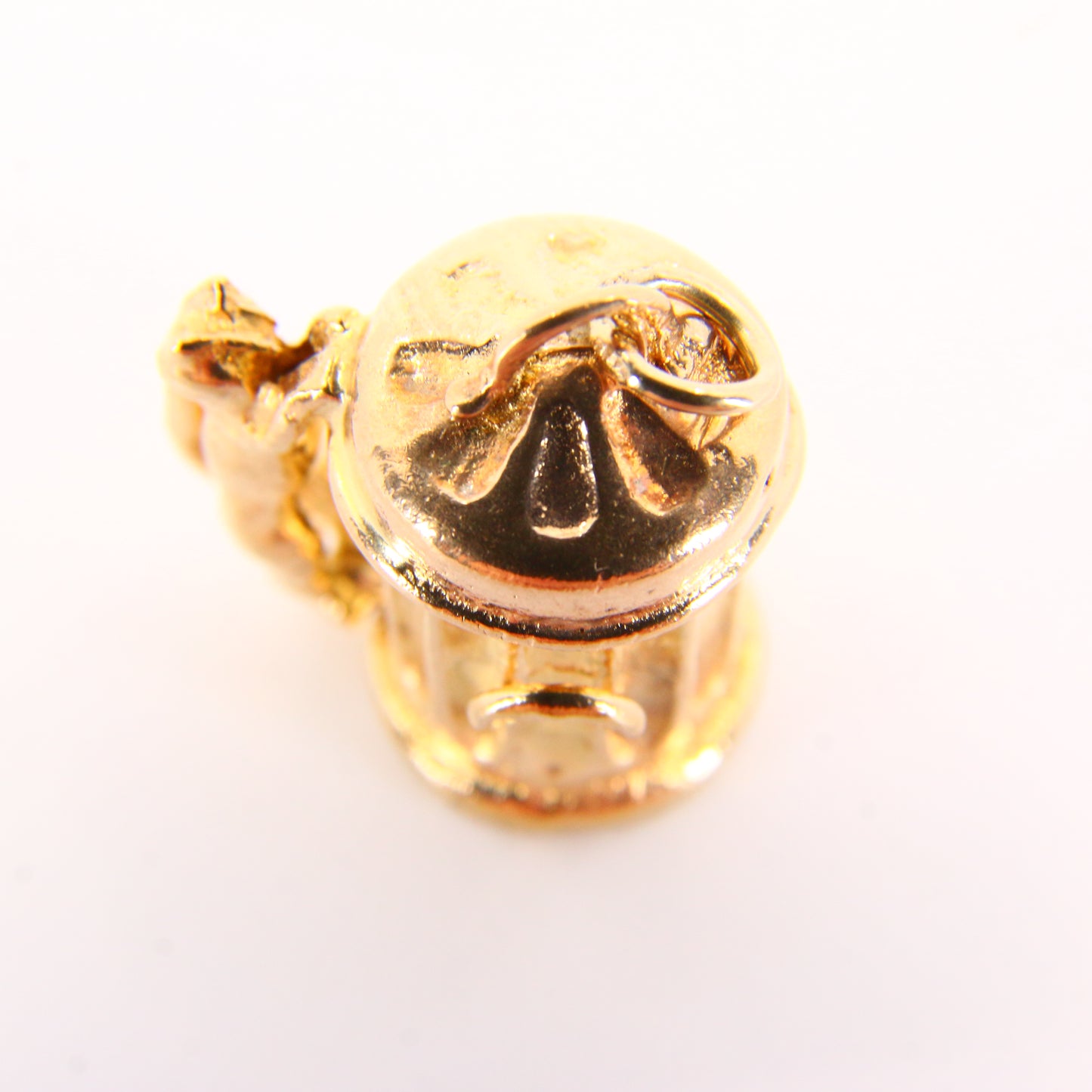 Vintage 9ct Hallmarked Cat Charm | Solid Gold Opening Pendant with Fish