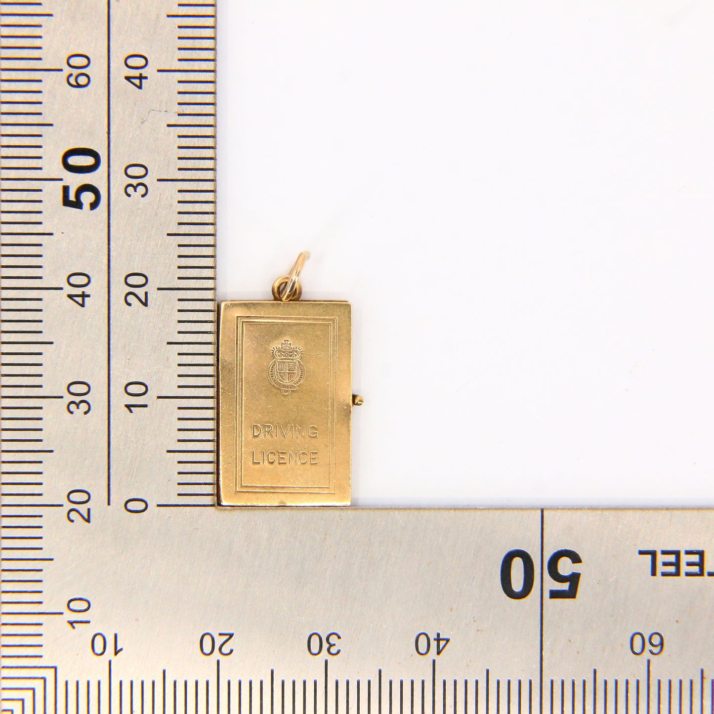 Vintage 9ct Hallmarked Gold Driver’s Licence Charm | UK New Driver Pendant