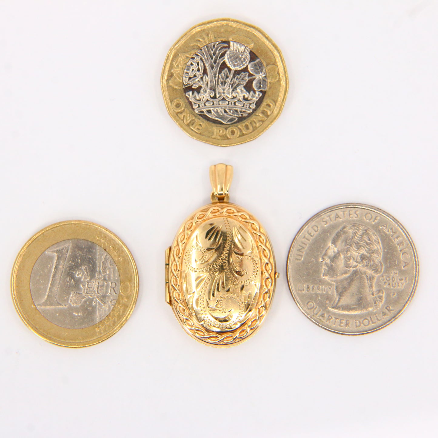 Vintage 9ct Hallmarked Gold Double Locket Pendant | 4 Photo Compartments