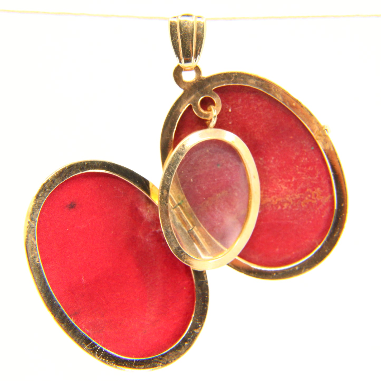 Vintage 9ct Hallmarked Gold Double Locket Pendant | 4 Photo Compartments