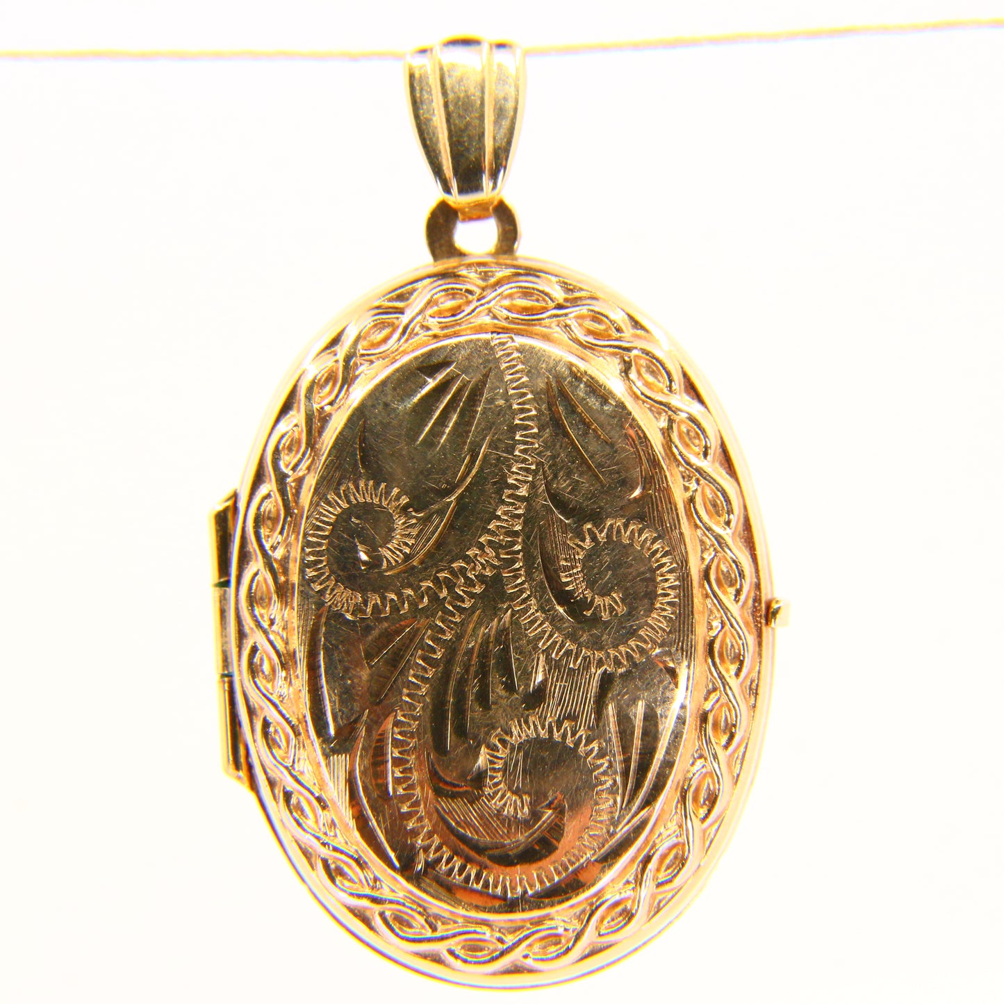 Vintage 9ct Hallmarked Gold Double Locket Pendant | 4 Photo Compartments