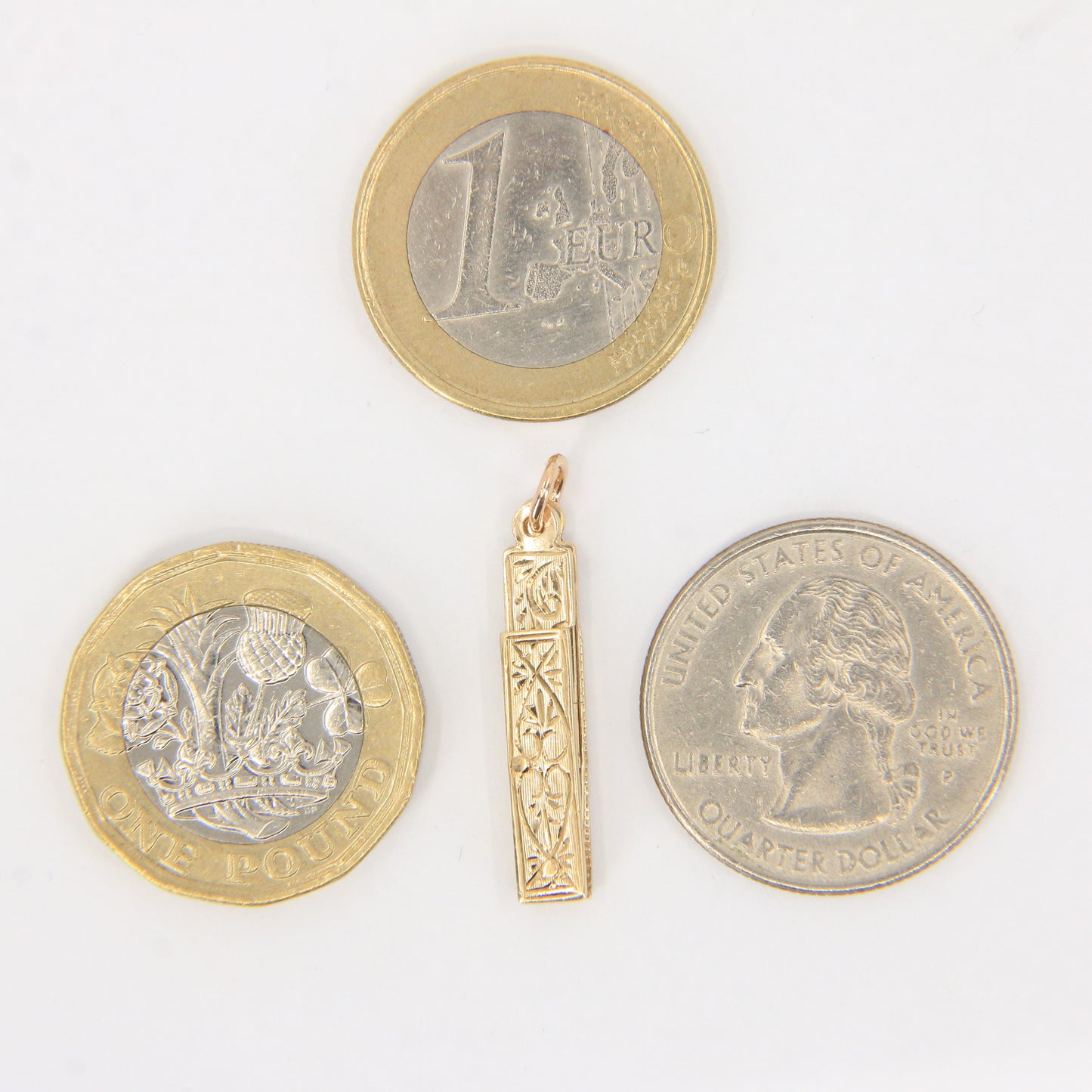 Vintage 9ct Gold Hallmarked Masonic Folding Pendant Compass Square Freemason