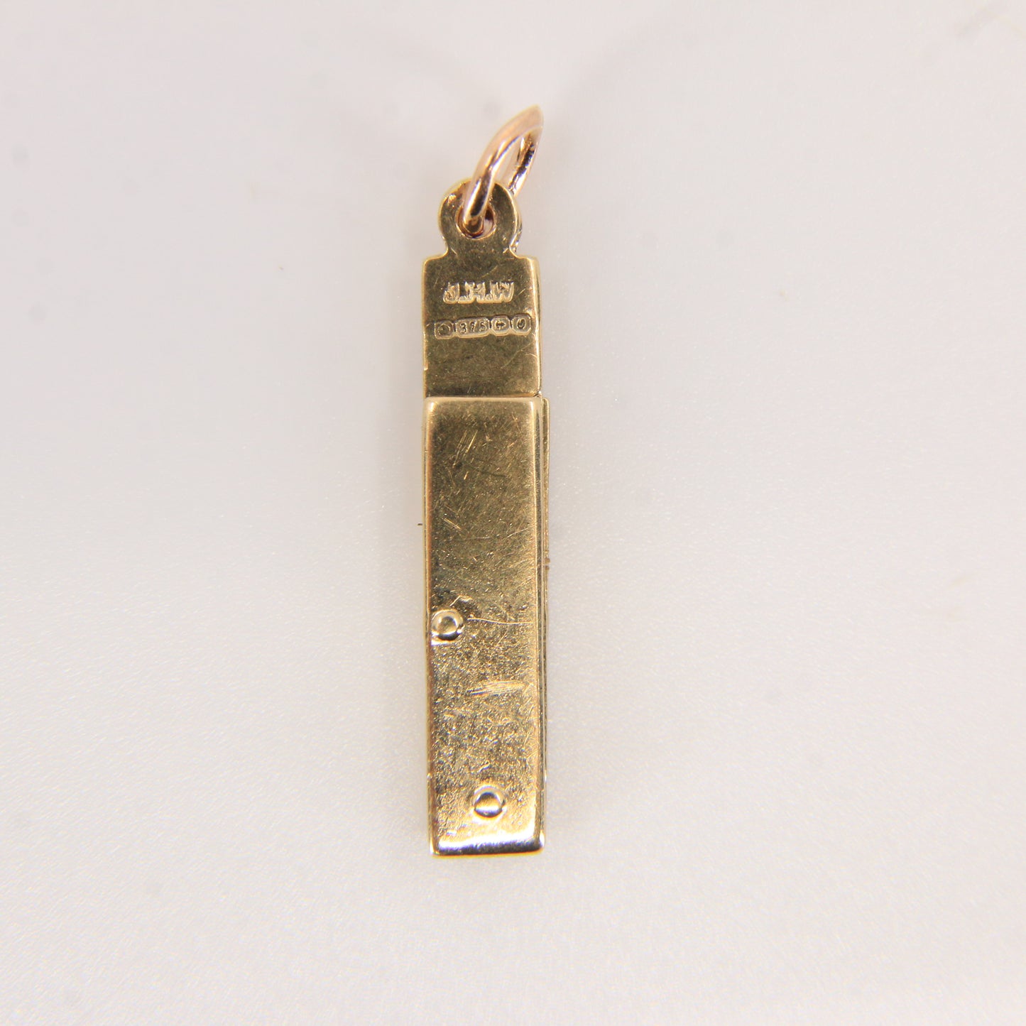 Vintage 9ct Gold Hallmarked Masonic Folding Pendant Compass Square Freemason