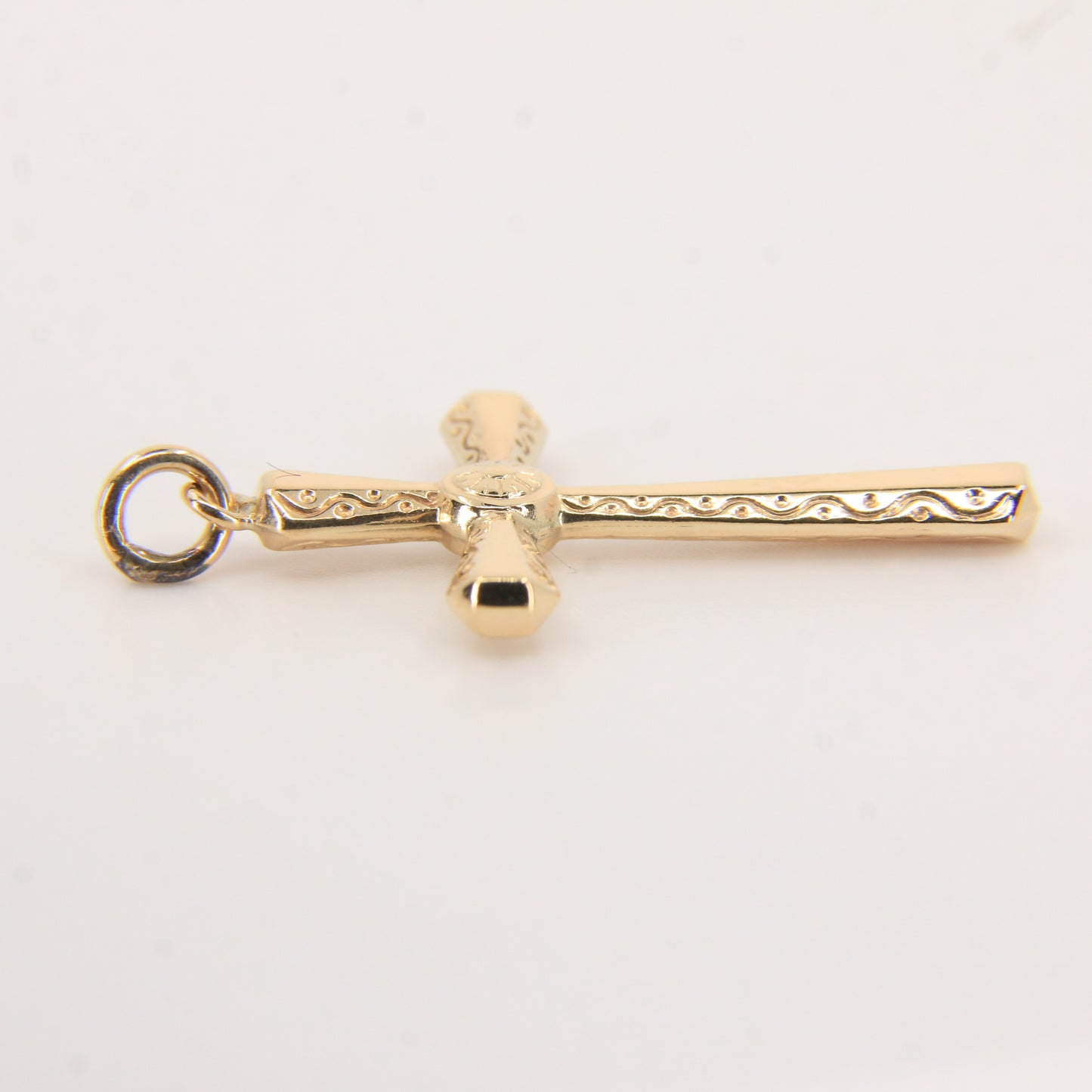 Vintage 9ct Hallmarked Gold Cross Pendant – Solid Religious Charm