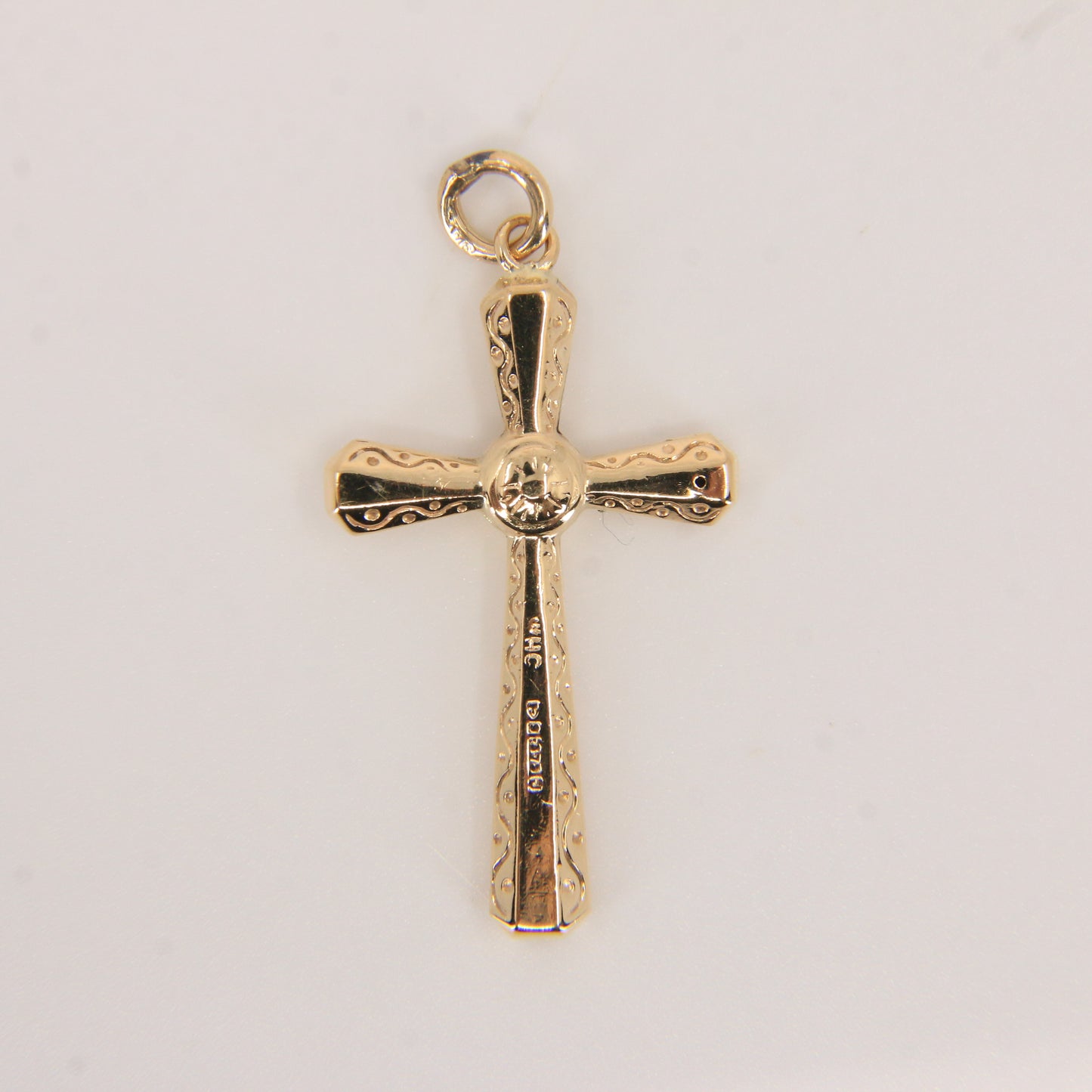 Vintage 9ct Hallmarked Gold Cross Pendant – Solid Religious Charm