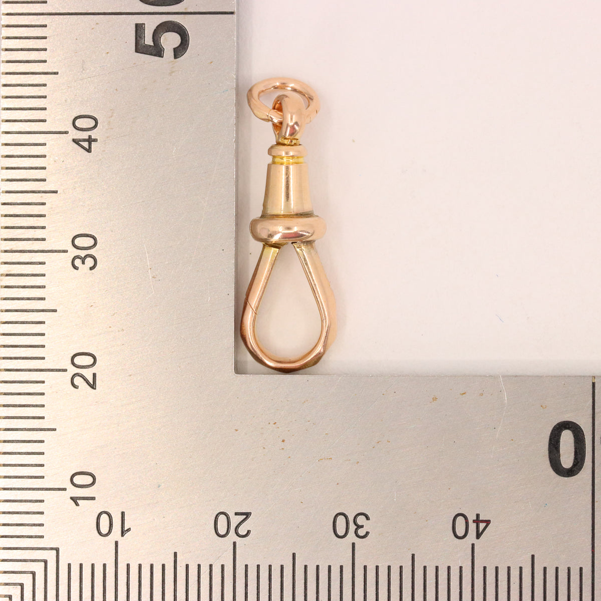Antique 9ct Yellow Gold Swivel Dog Clip Faceted Clasp Jewellery Making Finding