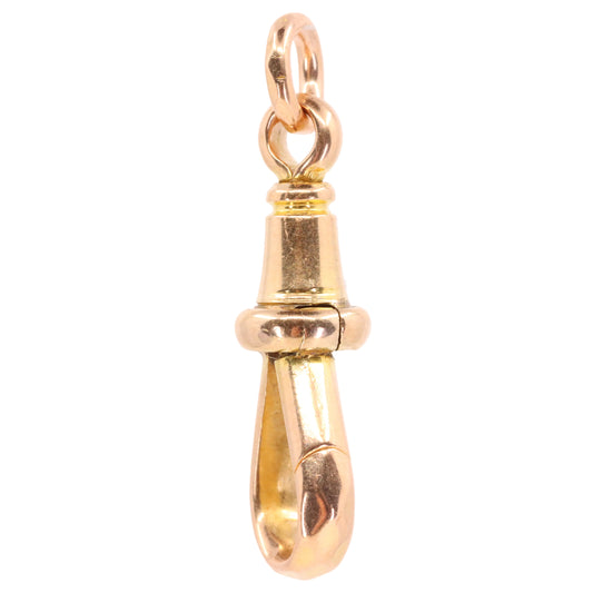 Antique 9ct Yellow Gold Swivel Dog Clip Faceted Clasp Jewellery Making Finding