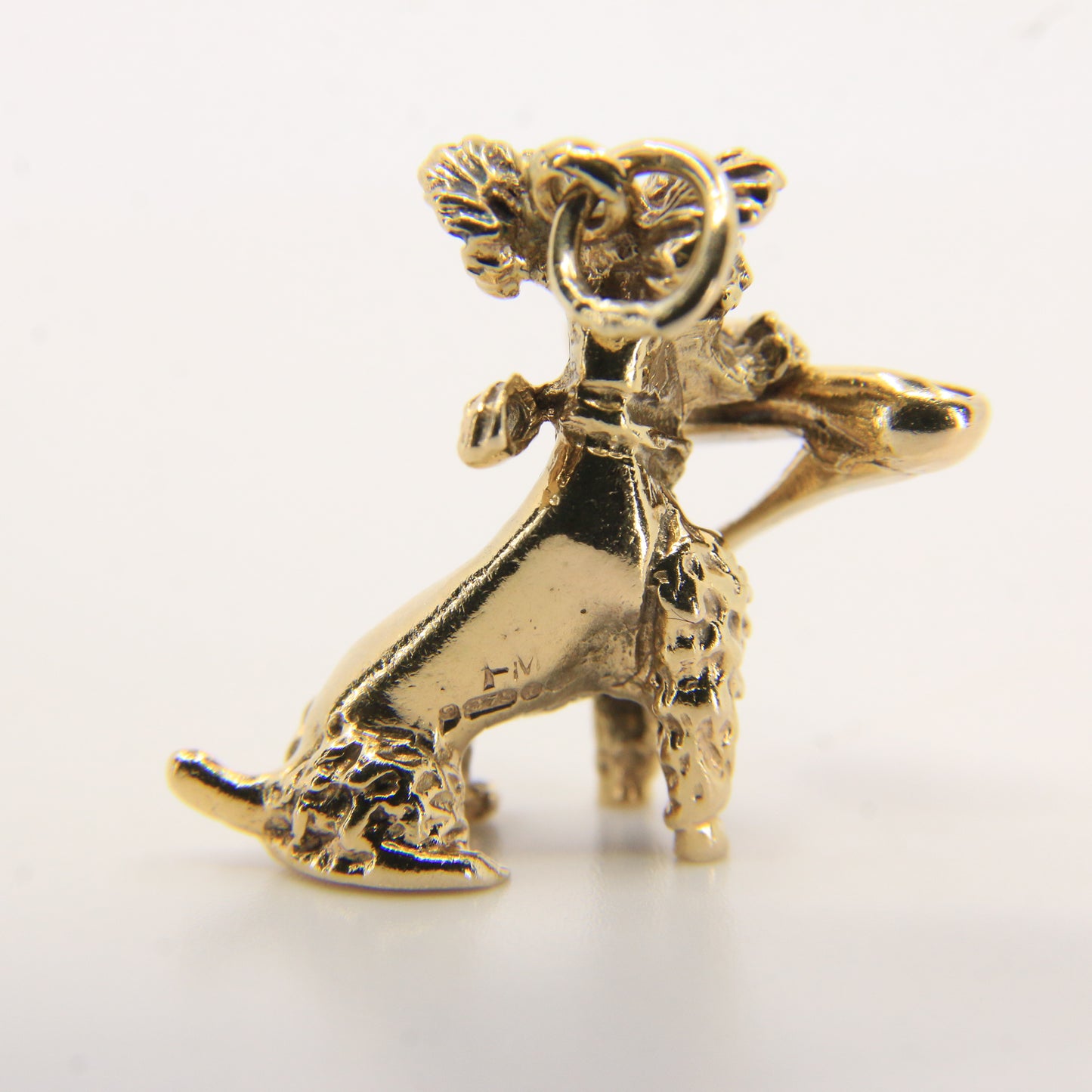 Vintage 9ct Hallmarked Gold Poodle Dog Charm | Heel Shoe Pendant