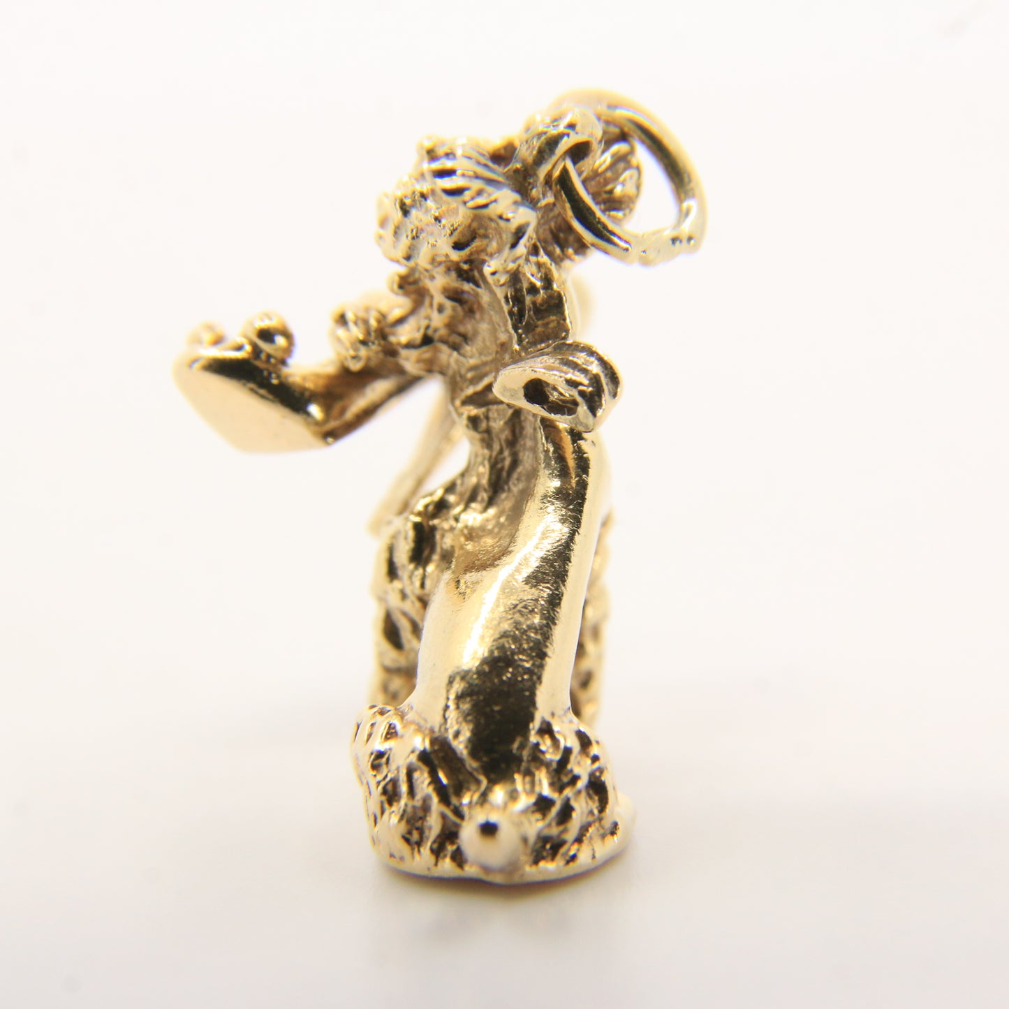 Vintage 9ct Hallmarked Gold Poodle Dog Charm | Heel Shoe Pendant