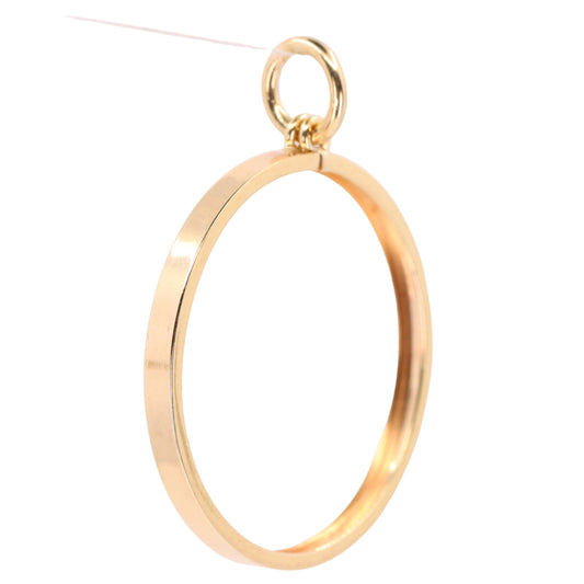 Vintage 9ct Hallmarked Gold Full Sovereign Coin Ring Pendant Mount Holder Frame