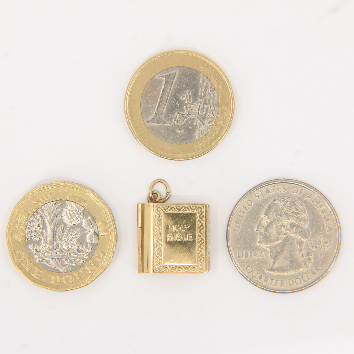 Vintage 9ct Hallmarked Gold Holy Bible Charm | Opening Locket with Pages