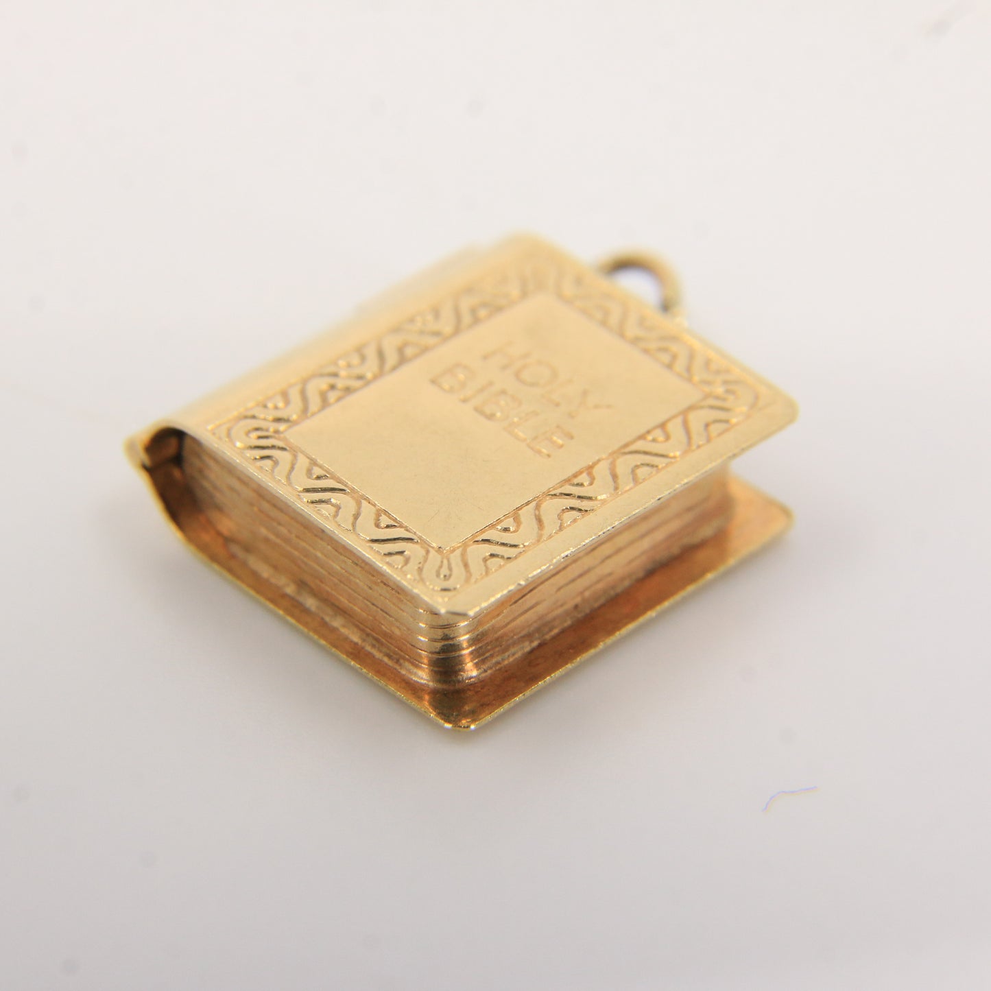 Vintage 9ct Hallmarked Gold Holy Bible Charm | Opening Locket with Pages