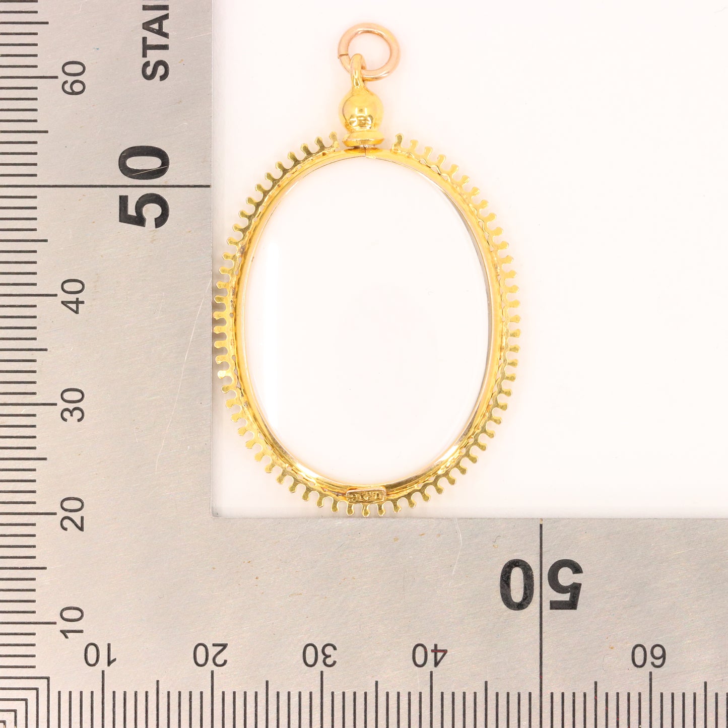 Antique 9ct Yellow Gold Double Sided Photo Frame Pendant Keepsake Locket Gift