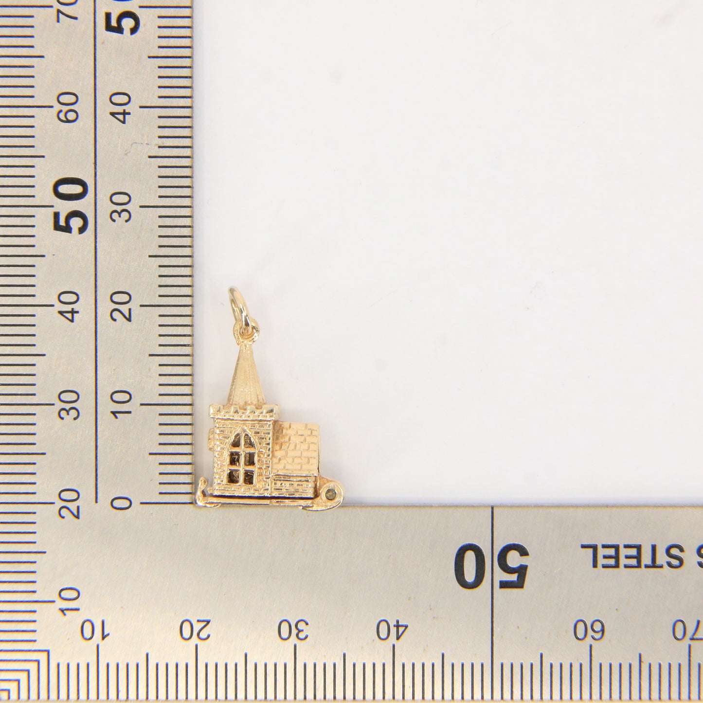 Vintage 9ct Hallmarked Gold Wedding Church Charm | Opening Pendant