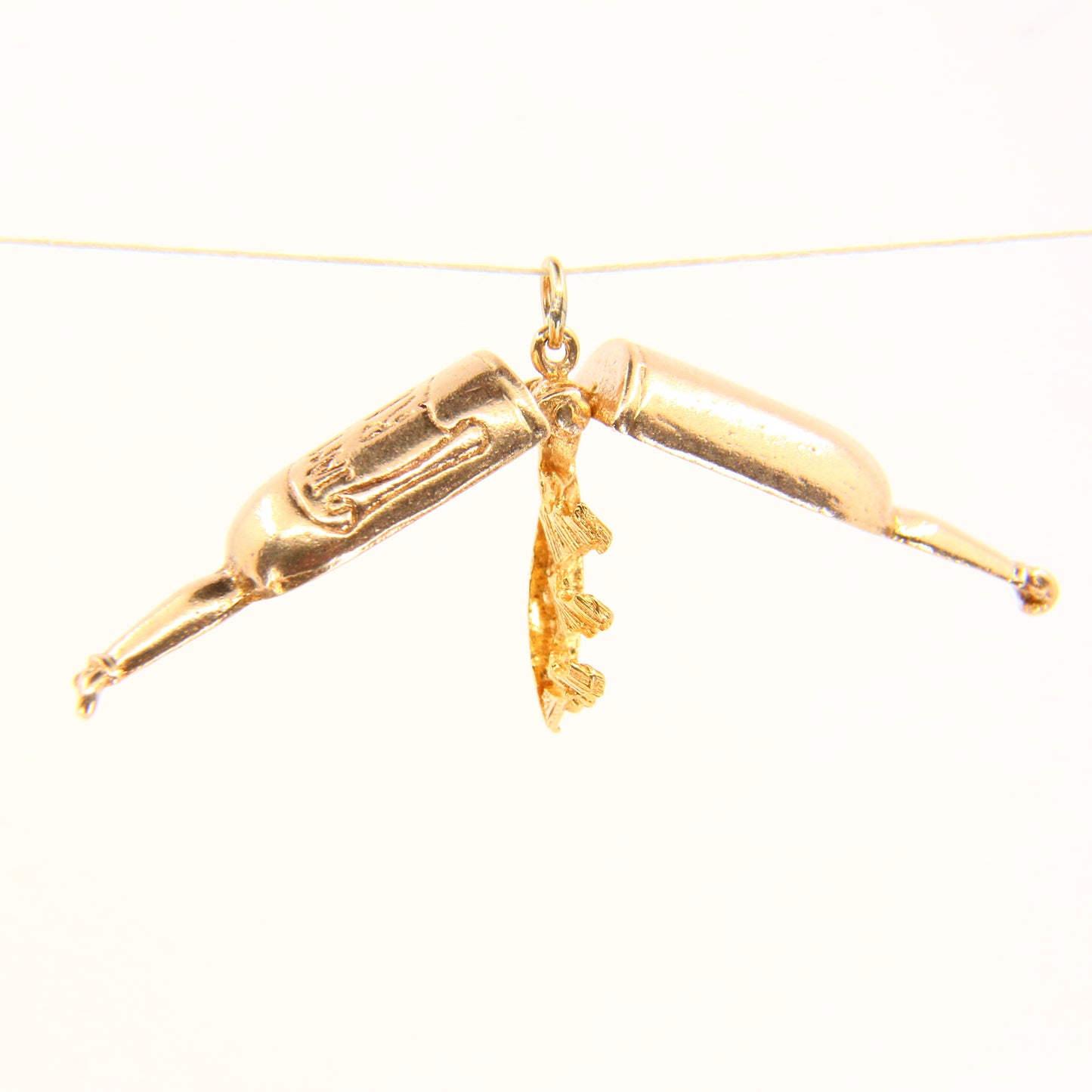 Vintage 9ct Gold Pirate Ship Bottle Charm – Opening Pendant Gift