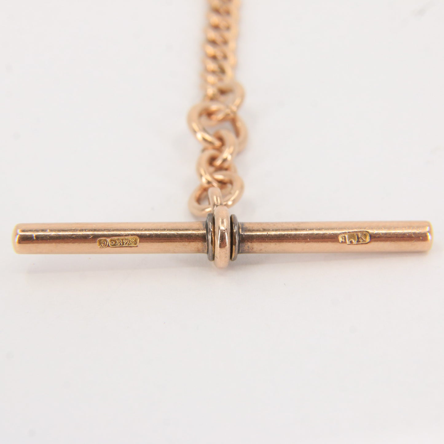 Antique 9ct Hallmarked Gold Watch Chain – 4.2" Swivel T-Bar Extender Gift