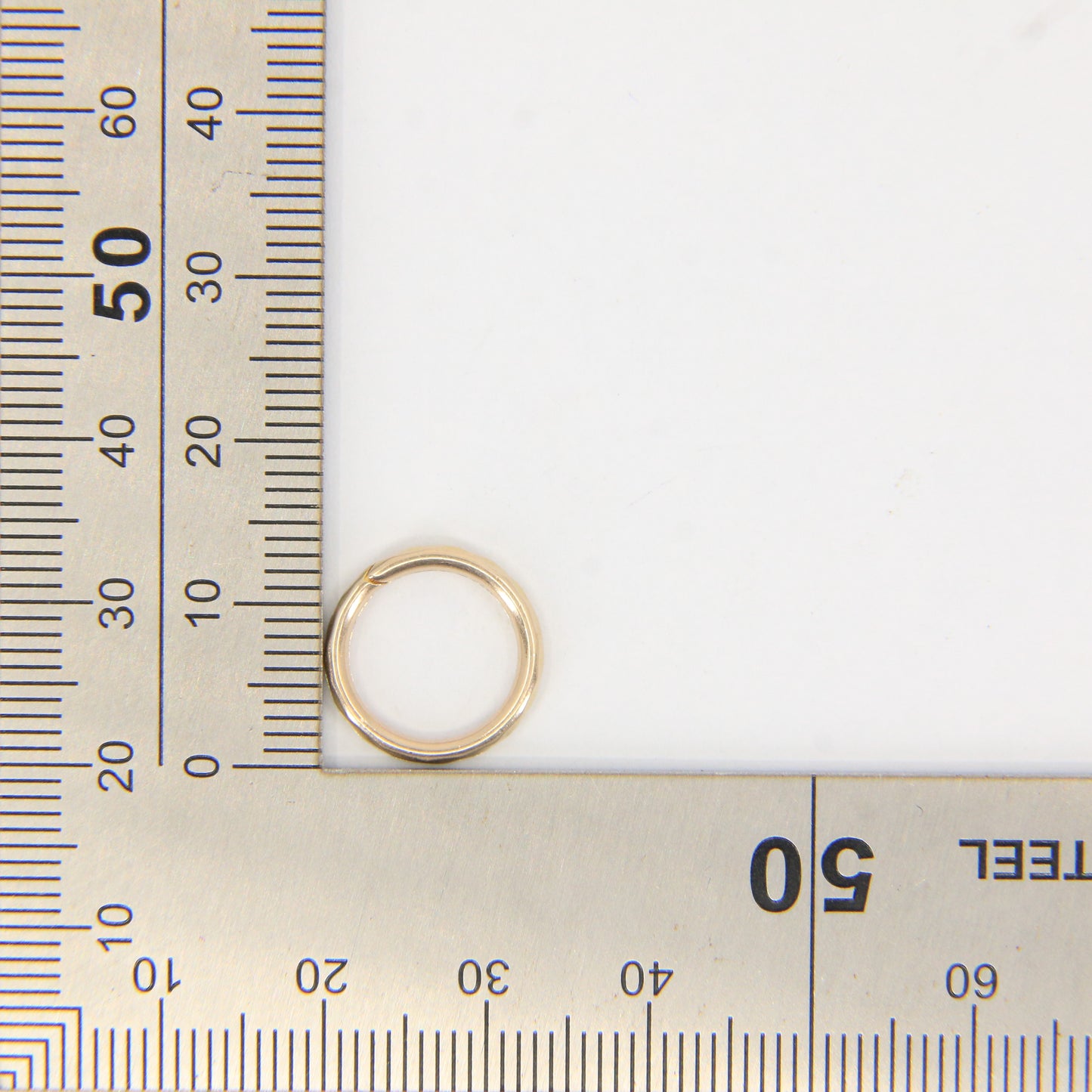 Vintage 9ct Solid Gold Split Ring – 13.5mm Yellow Gold Jump Ring