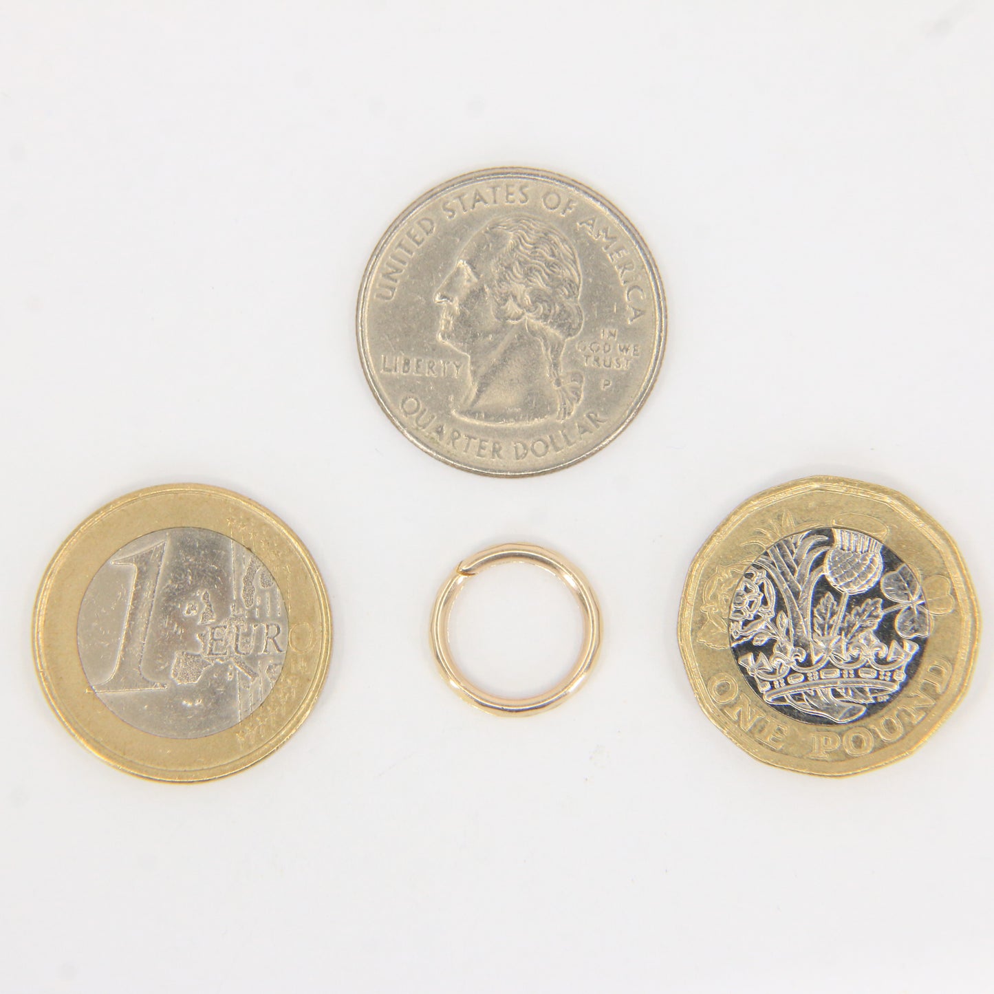 Vintage 9ct Solid Gold Split Ring – 13.5mm Yellow Gold Jump Ring