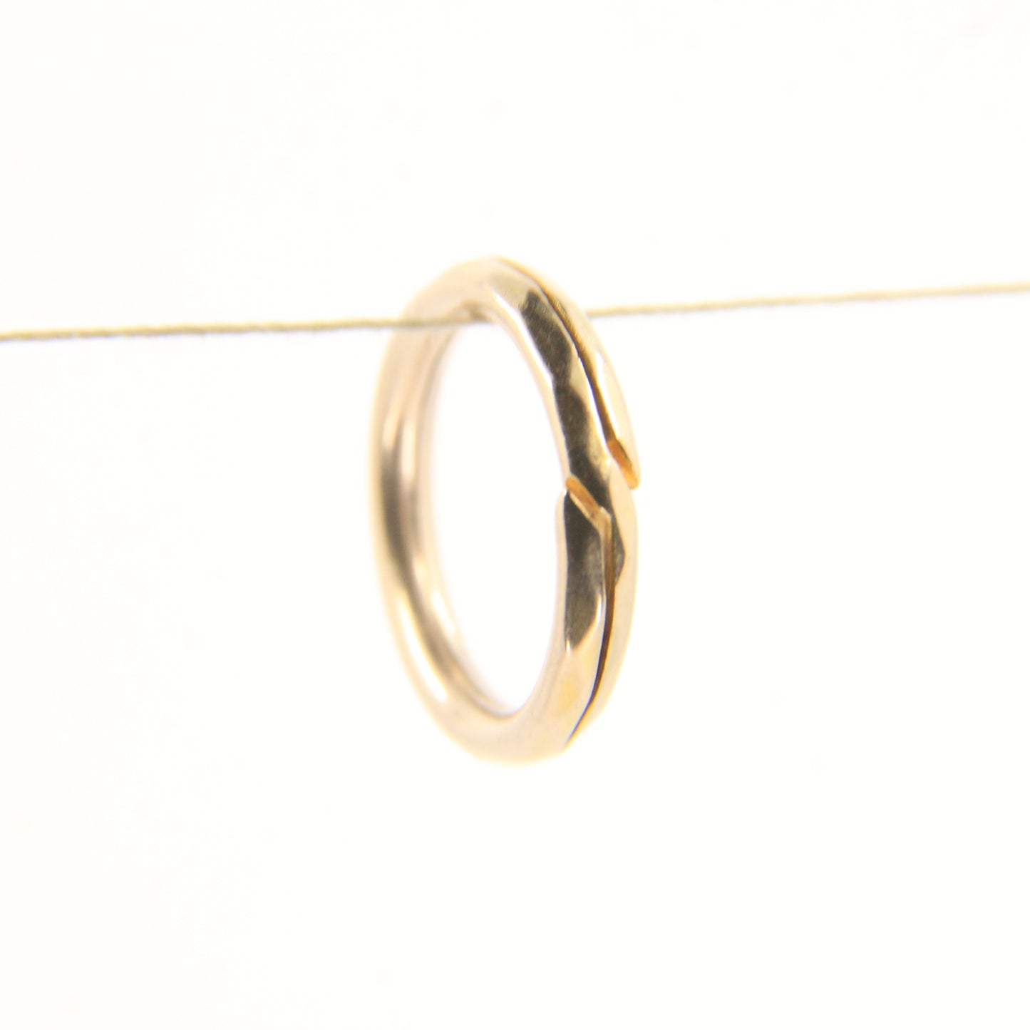 Vintage 9ct Solid Gold Split Ring – 13.5mm Yellow Gold Jump Ring