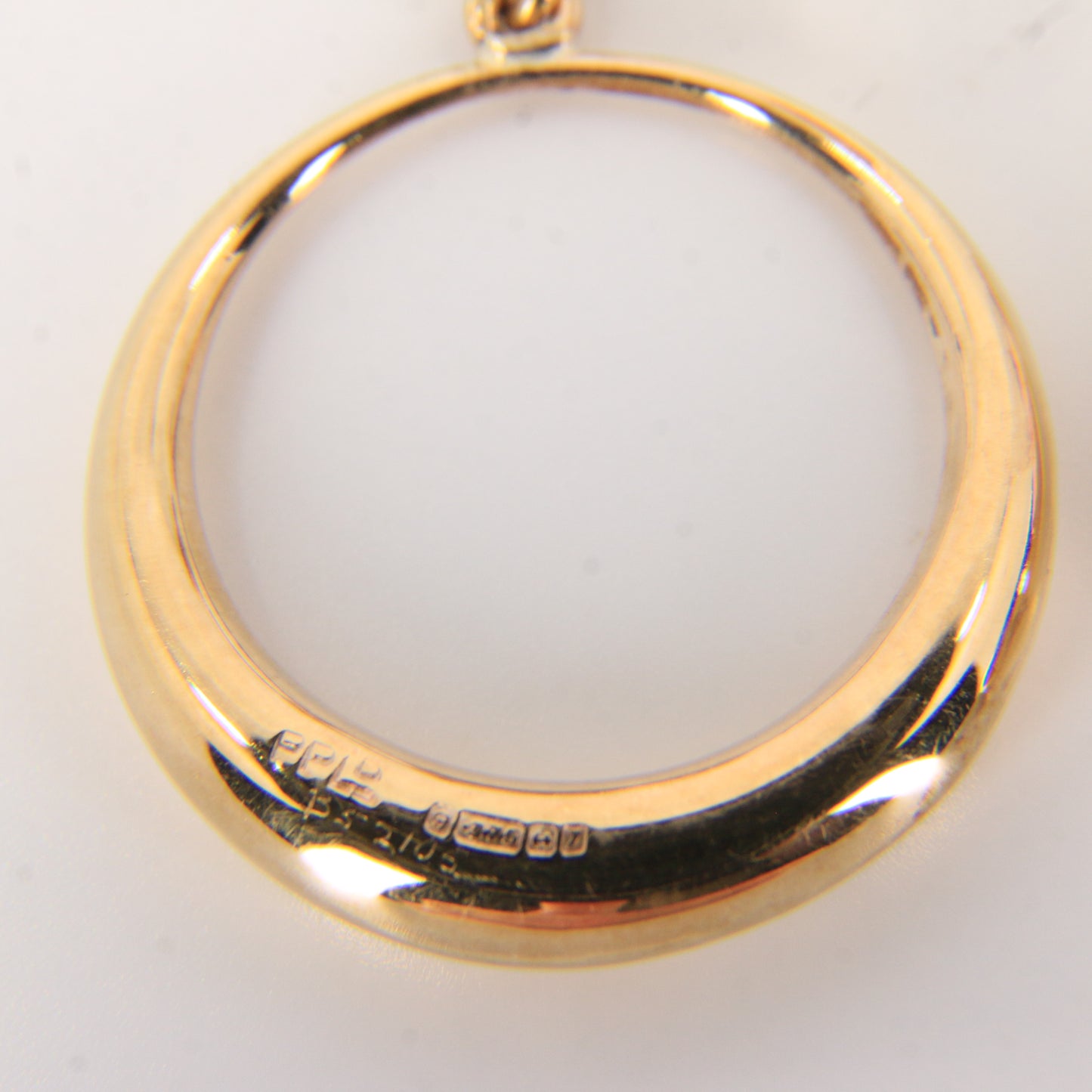 Vintage 9ct Gold Hoop Drop Earrings Hallmarked Crescent Circle Boxed Gift