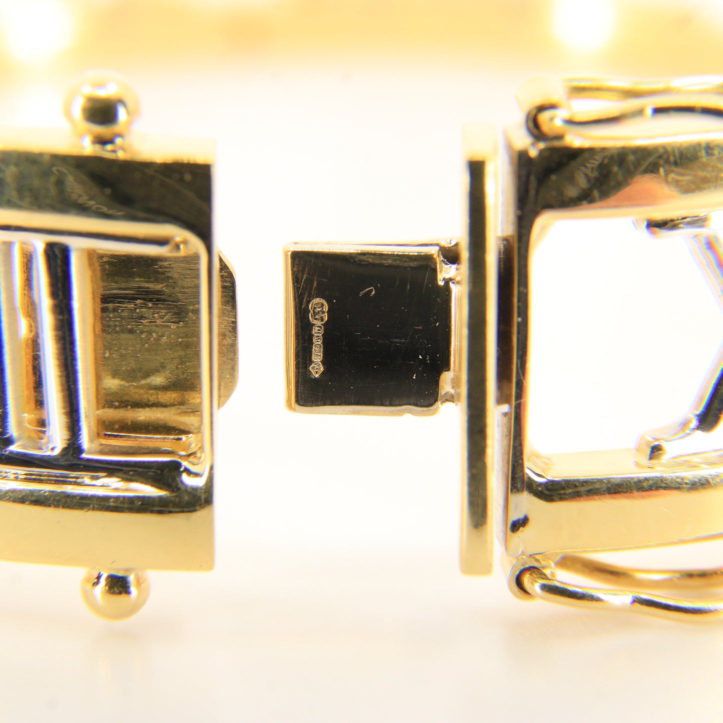 Vintage Italian 18ct Gold Atlas Roman Numeral Hinged Bangle Gift