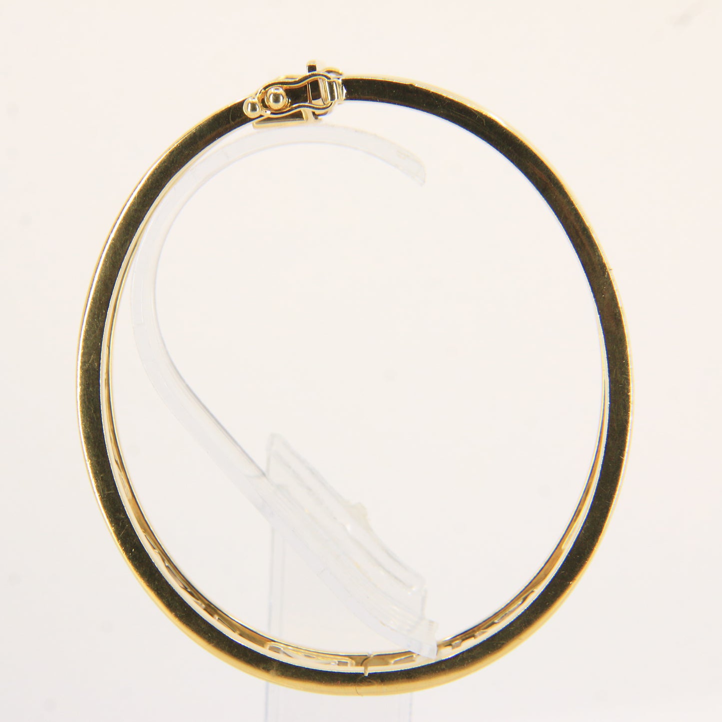 Vintage Italian 18ct Gold Atlas Roman Numeral Hinged Bangle Gift