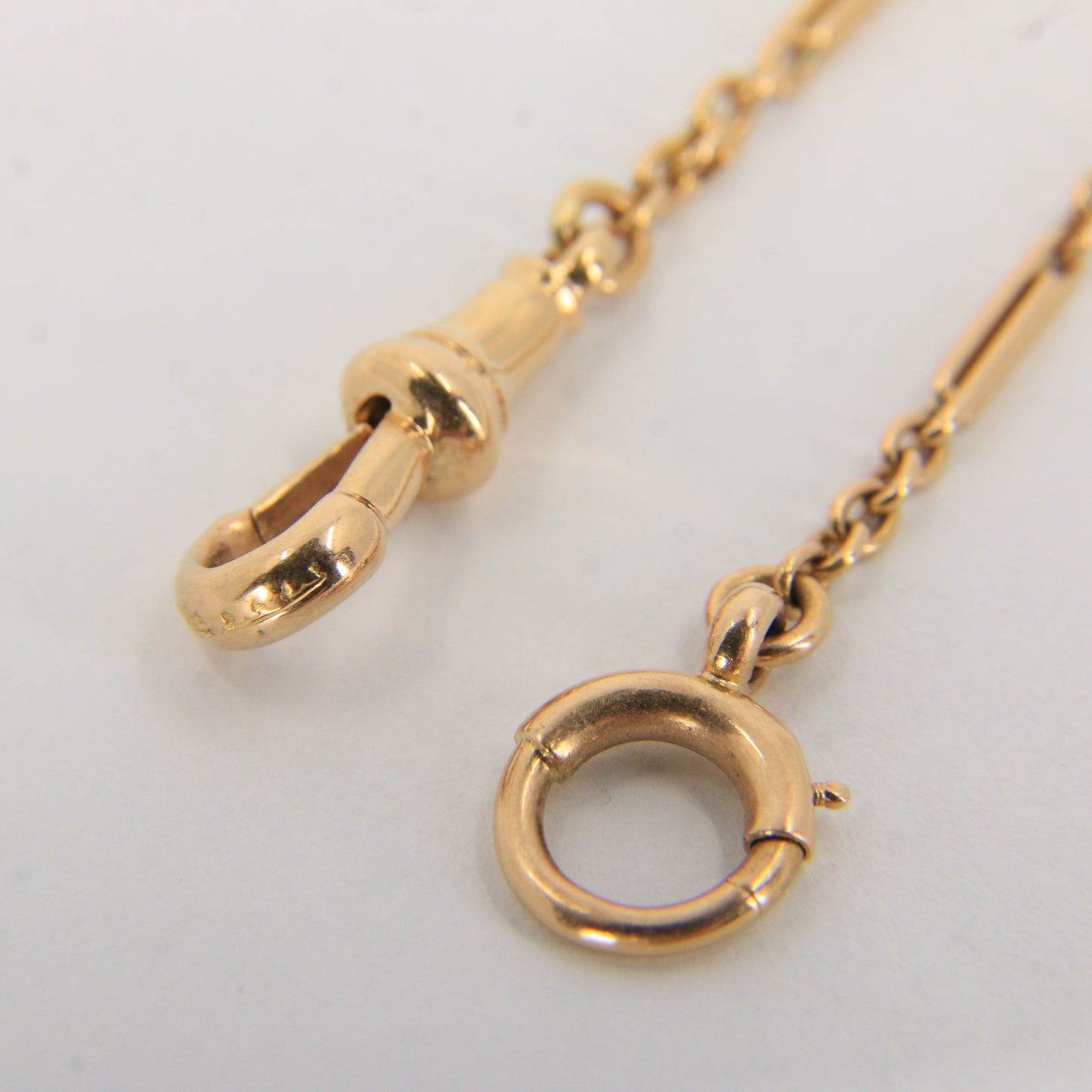 Antique 18ct Gold Two Tone Albert Chain Bar Link 14.5 Inch