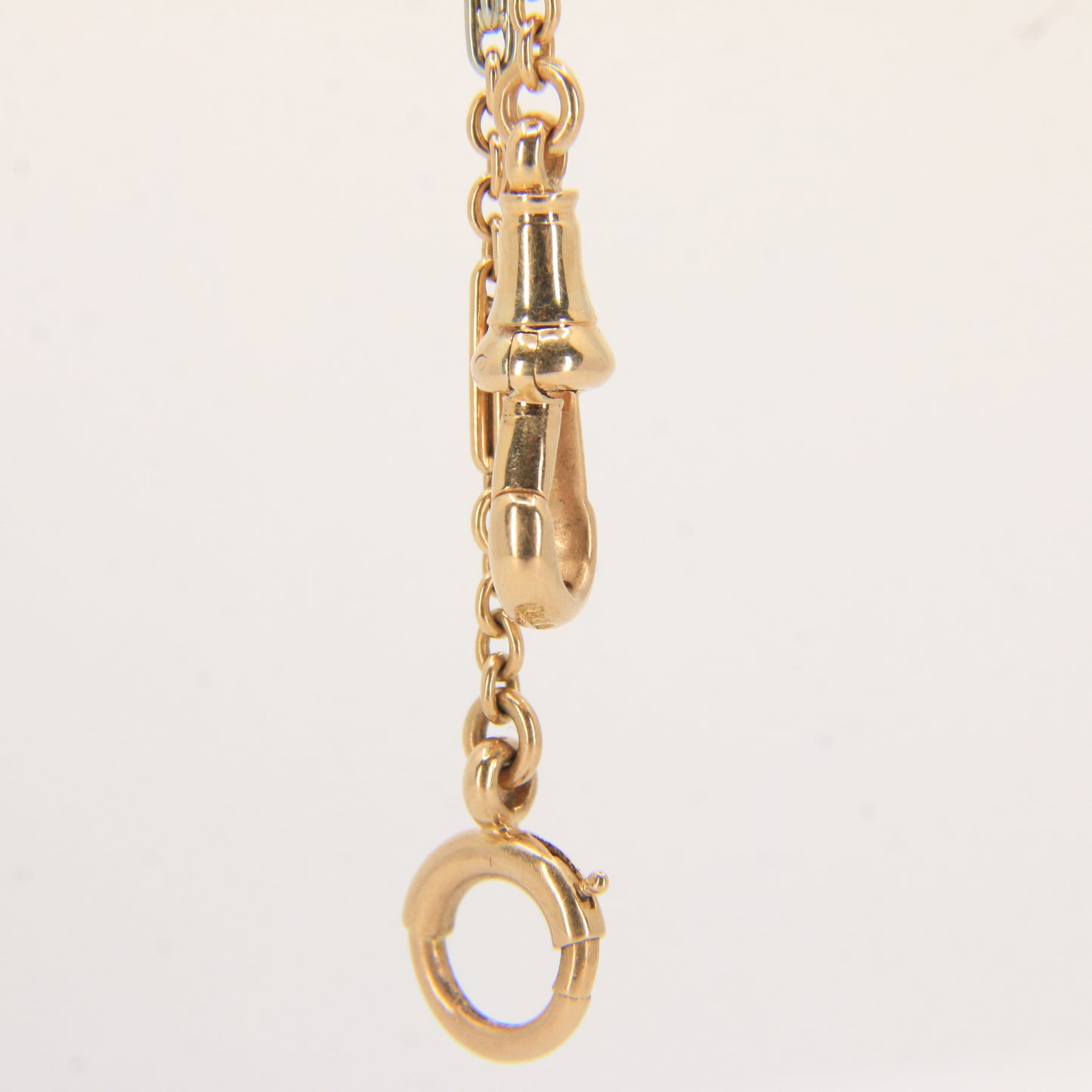 Antique 18ct Gold Two Tone Albert Chain Bar Link 14.5 Inch