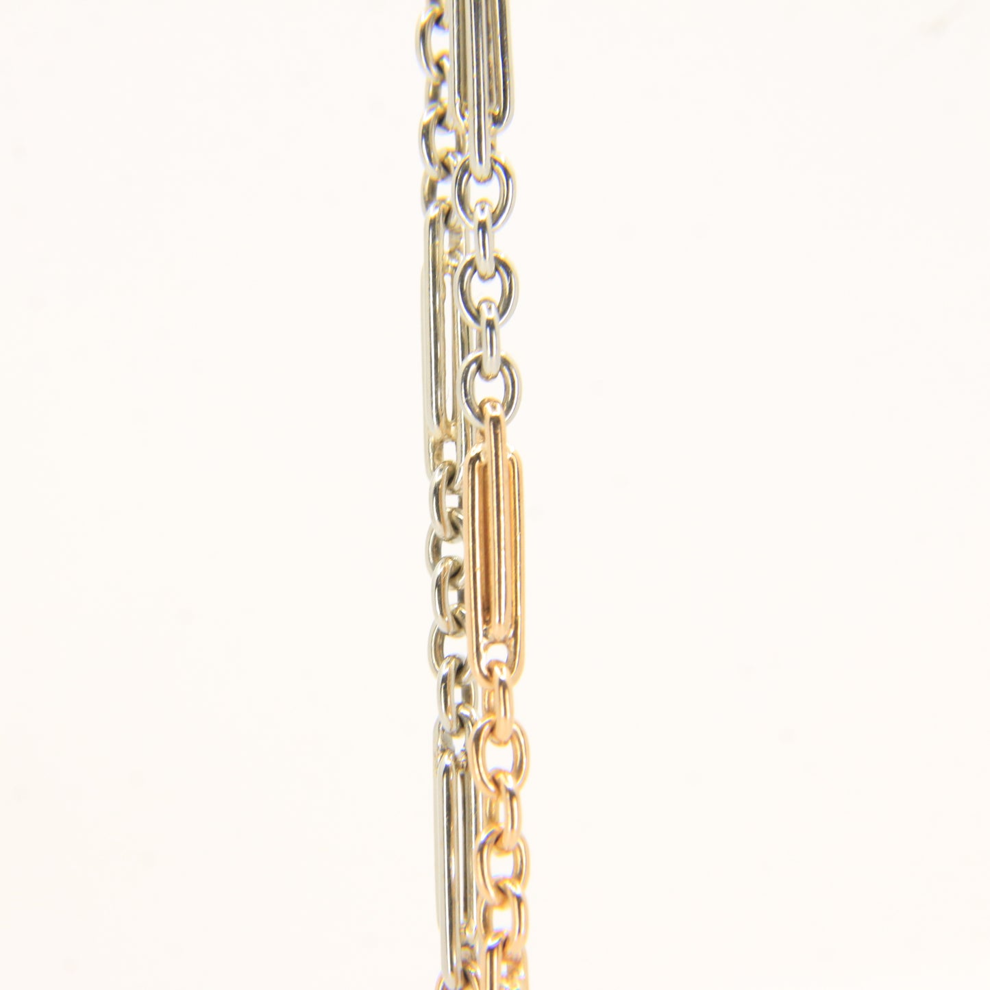 Antique 18ct Gold Two Tone Albert Chain Bar Link 14.5 Inch