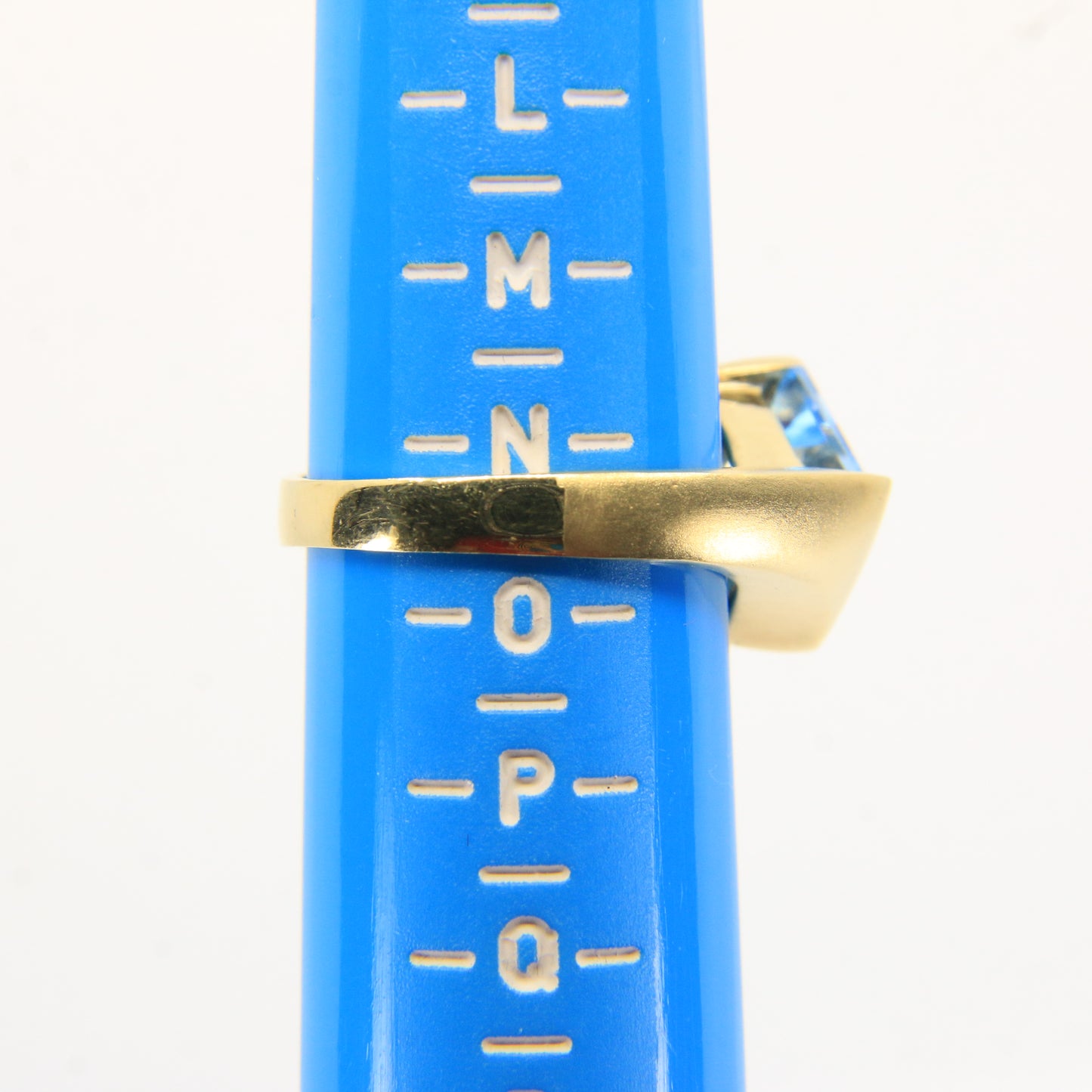Vintage 18ct Danish Gold Aquamarine Statement Ring UK N Boxed
