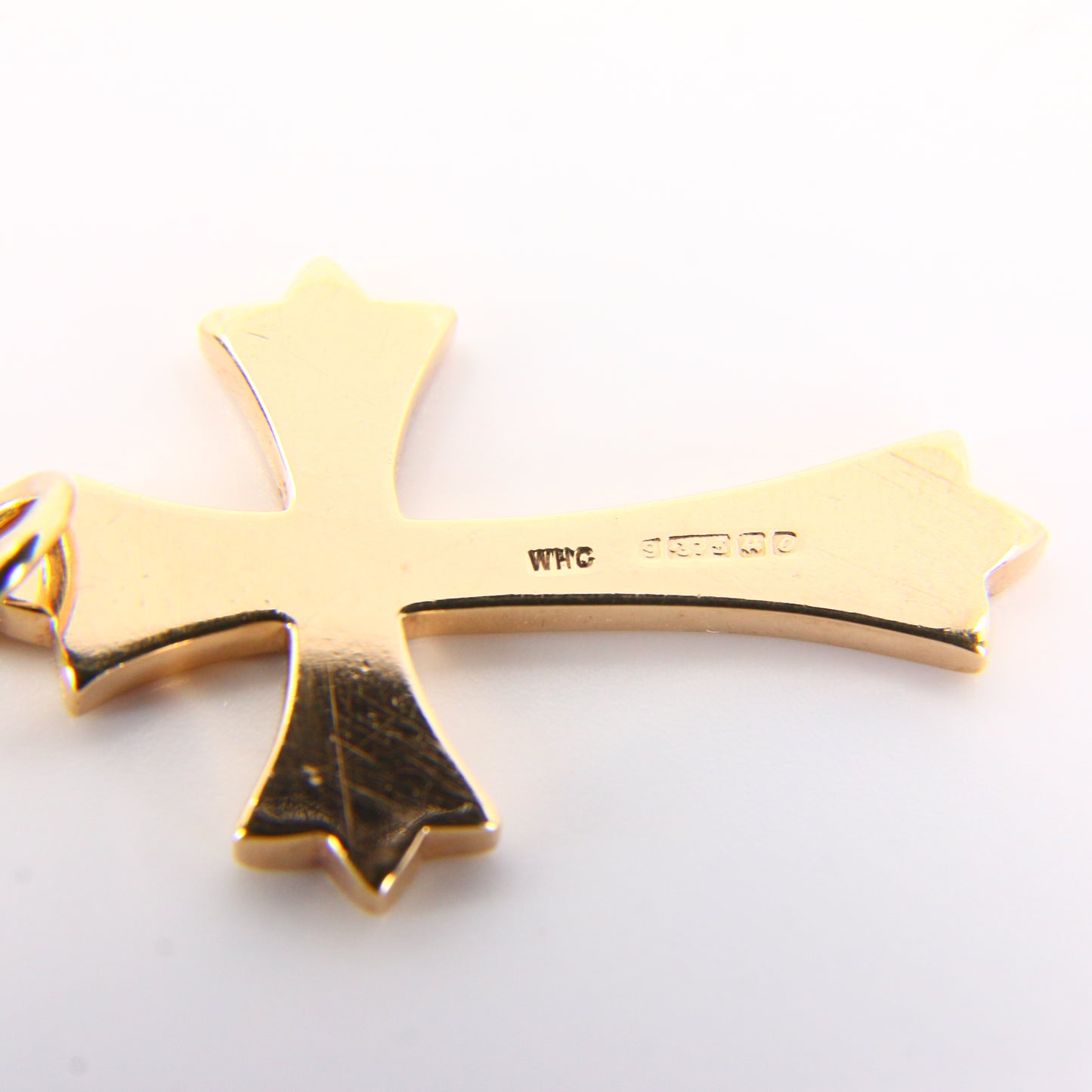 Vintage 9ct Gold Cross Pendant Fully Hallmarked Yellow Gold Cross Charm