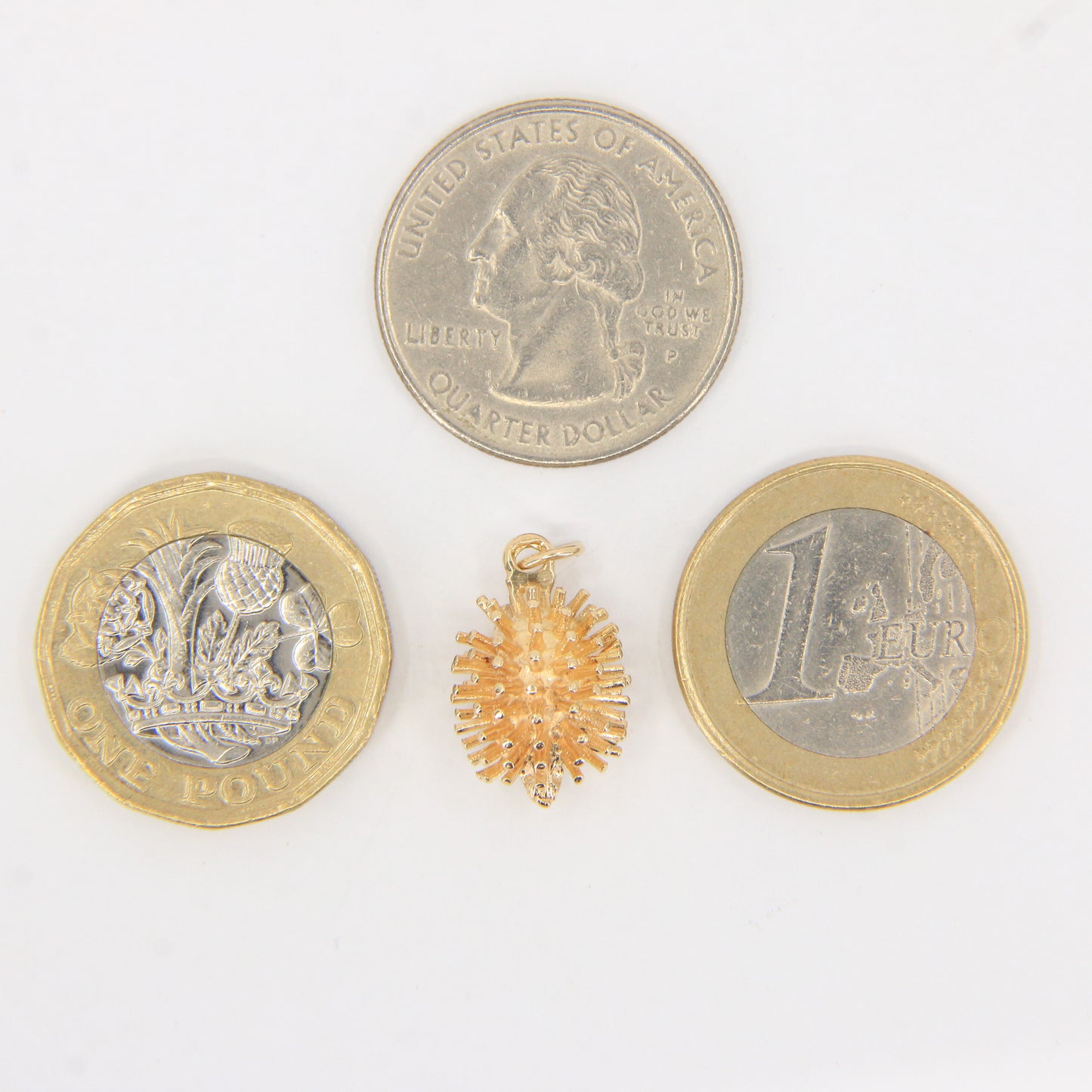 Vintage 9ct Gold Hallmarked Hedgehog Charm Pendant