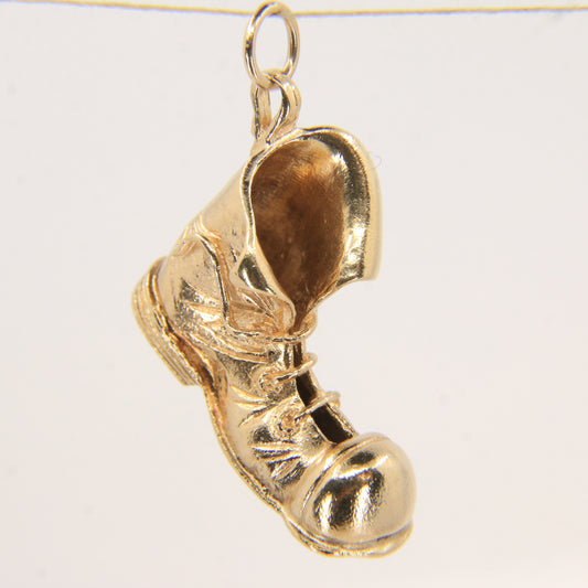 Vintage 9ct Gold Hallmarked Boot Charm Pendant Collectable