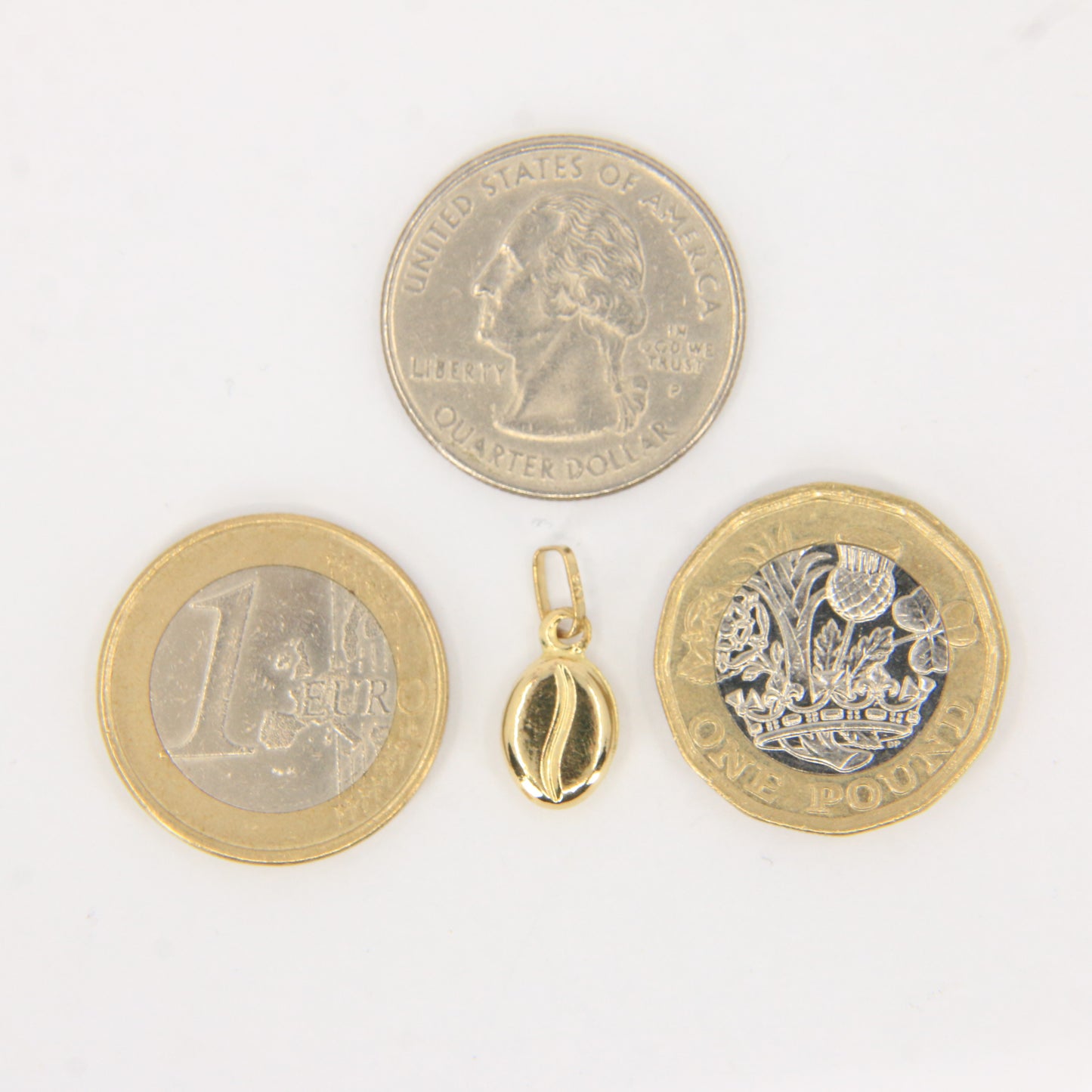 Vintage 9ct Gold Coffee Bean Charm Pendant | Coffee Lover Gift Idea
