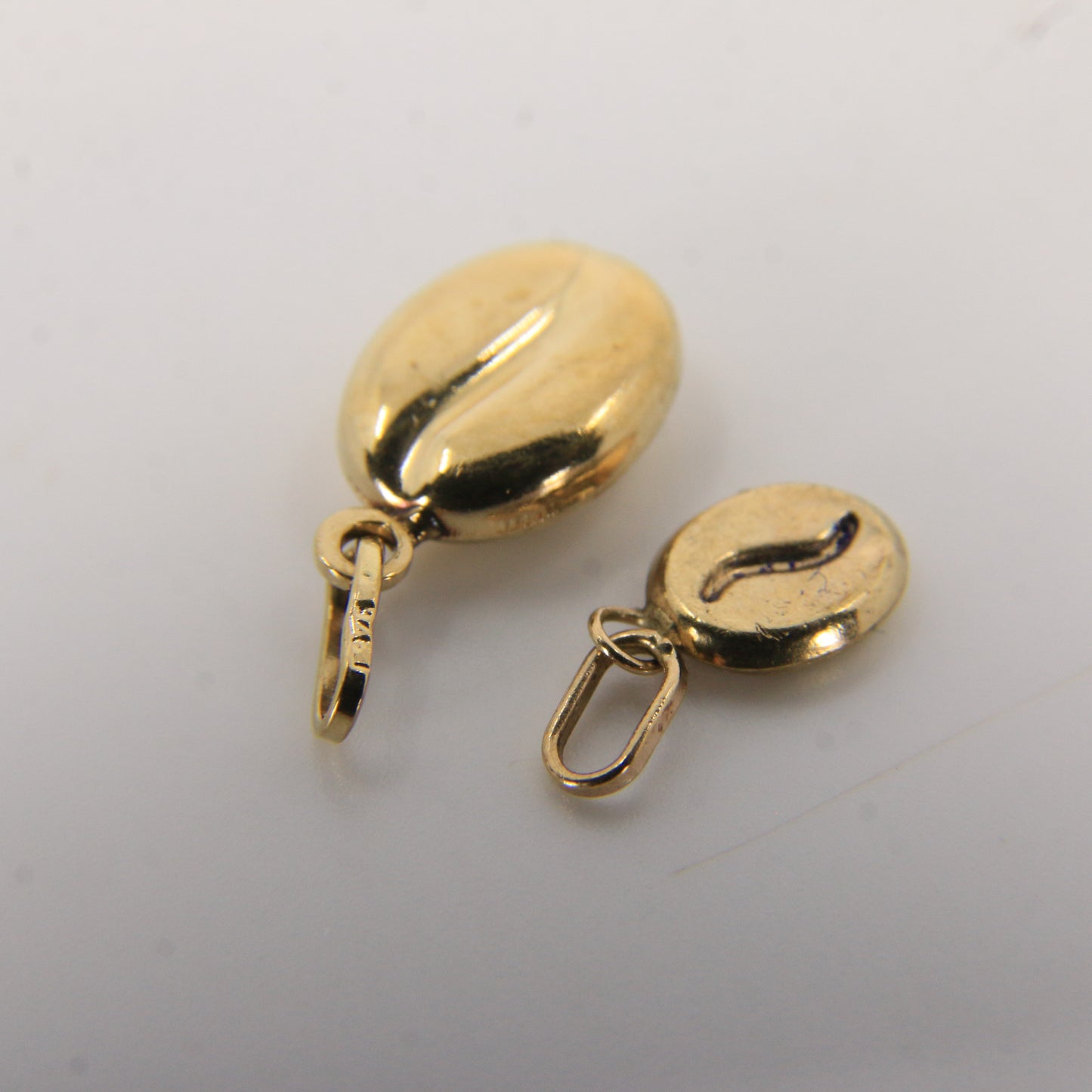 Vintage 9ct Gold Coffee Bean Charm Set | Two Pendant Gift Bundle
