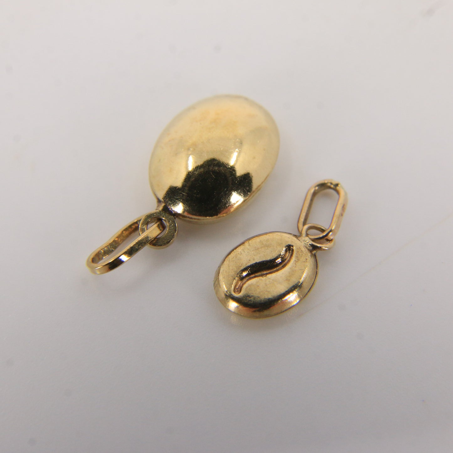 Vintage 9ct Gold Coffee Bean Charm Set | Two Pendant Gift Bundle