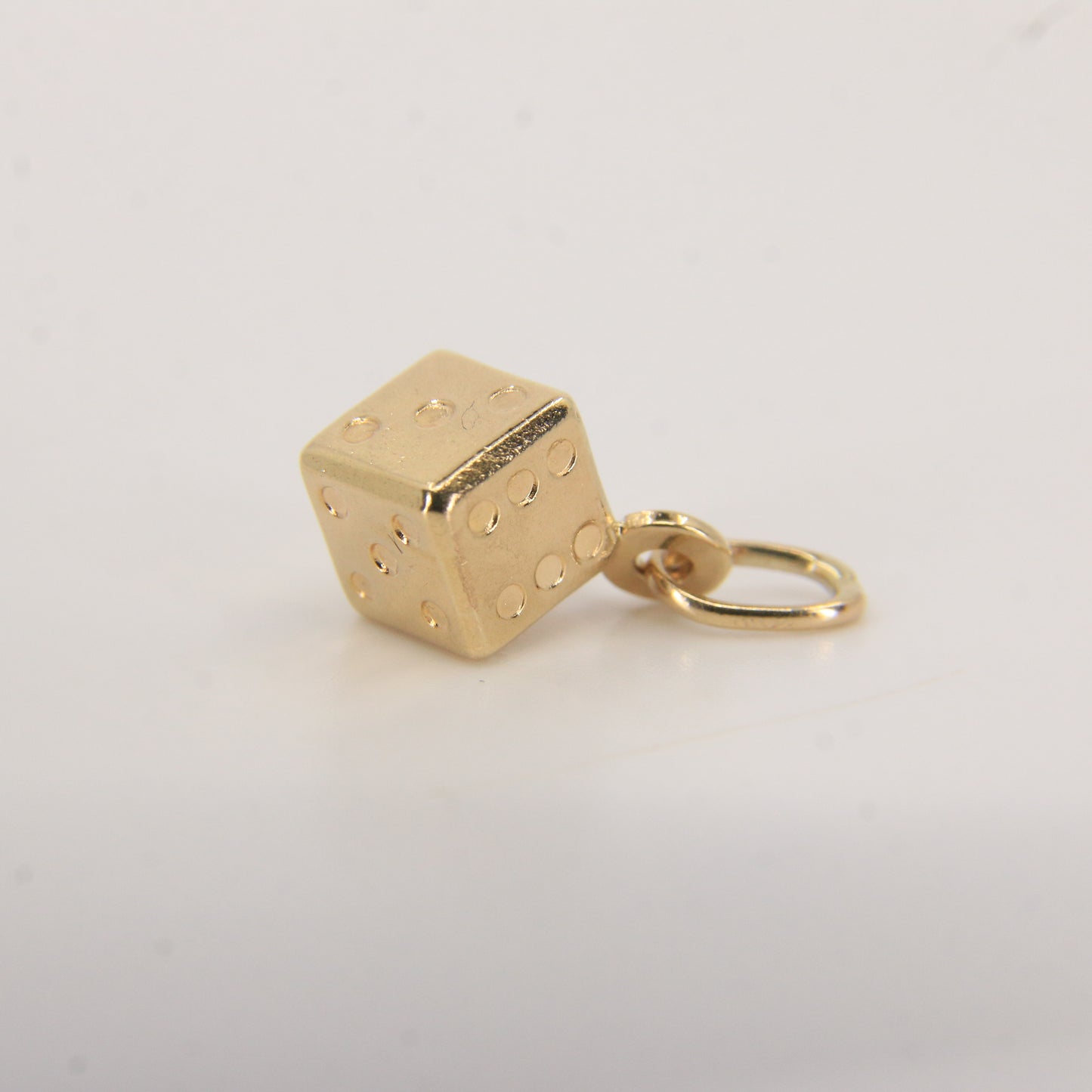 Vintage 9ct Gold Dice Charm Pendant UNOAERRE Italy Lucky Gift