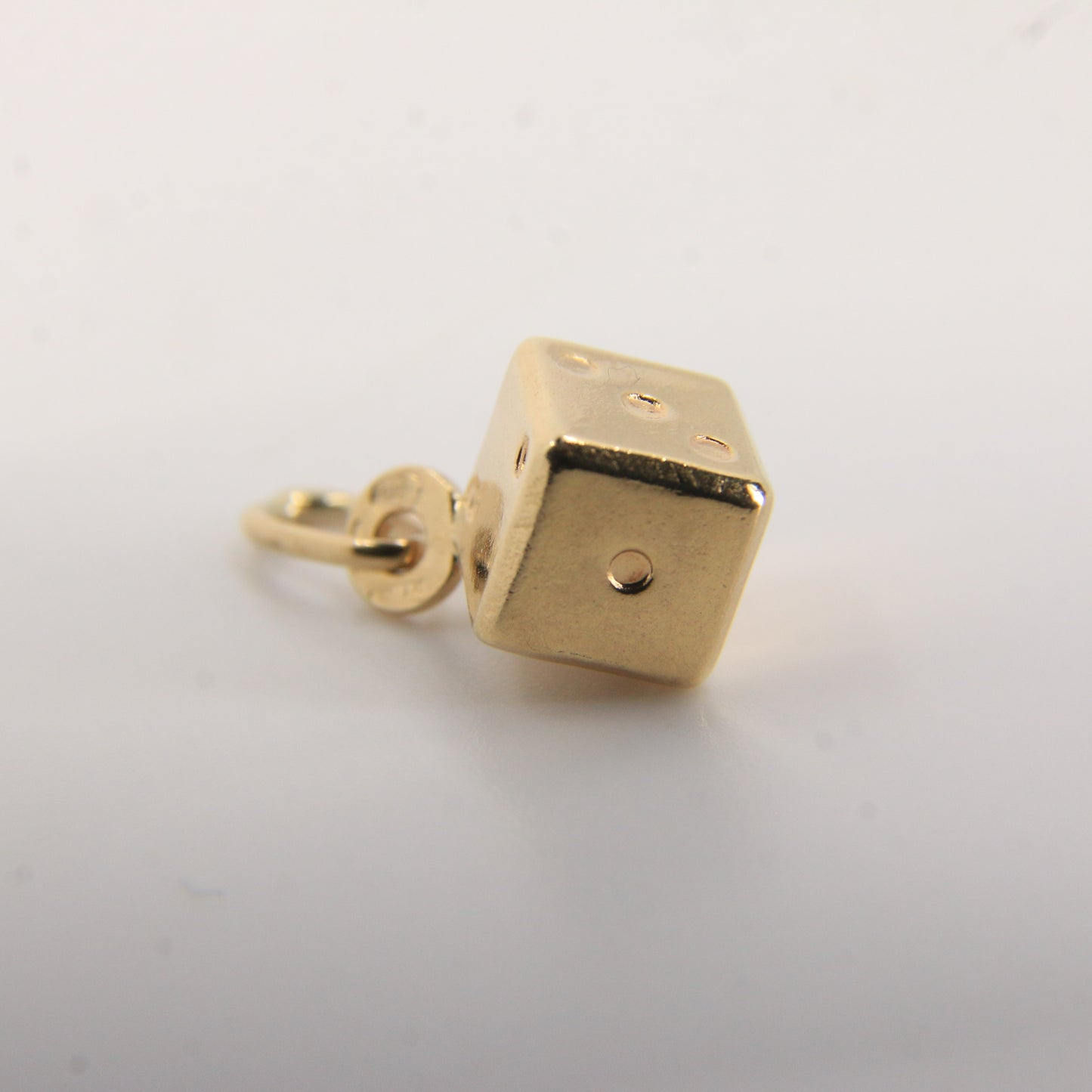 Vintage 9ct Gold Dice Charm Pendant UNOAERRE Italy Lucky Gift