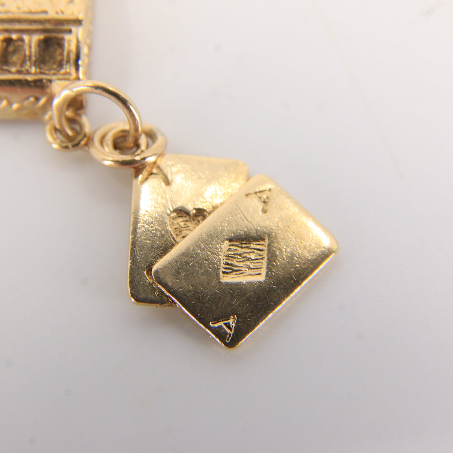 Vintage 9ct Gold Casino Charm Set Hallmarked Slot Machine & Pocket Rockets