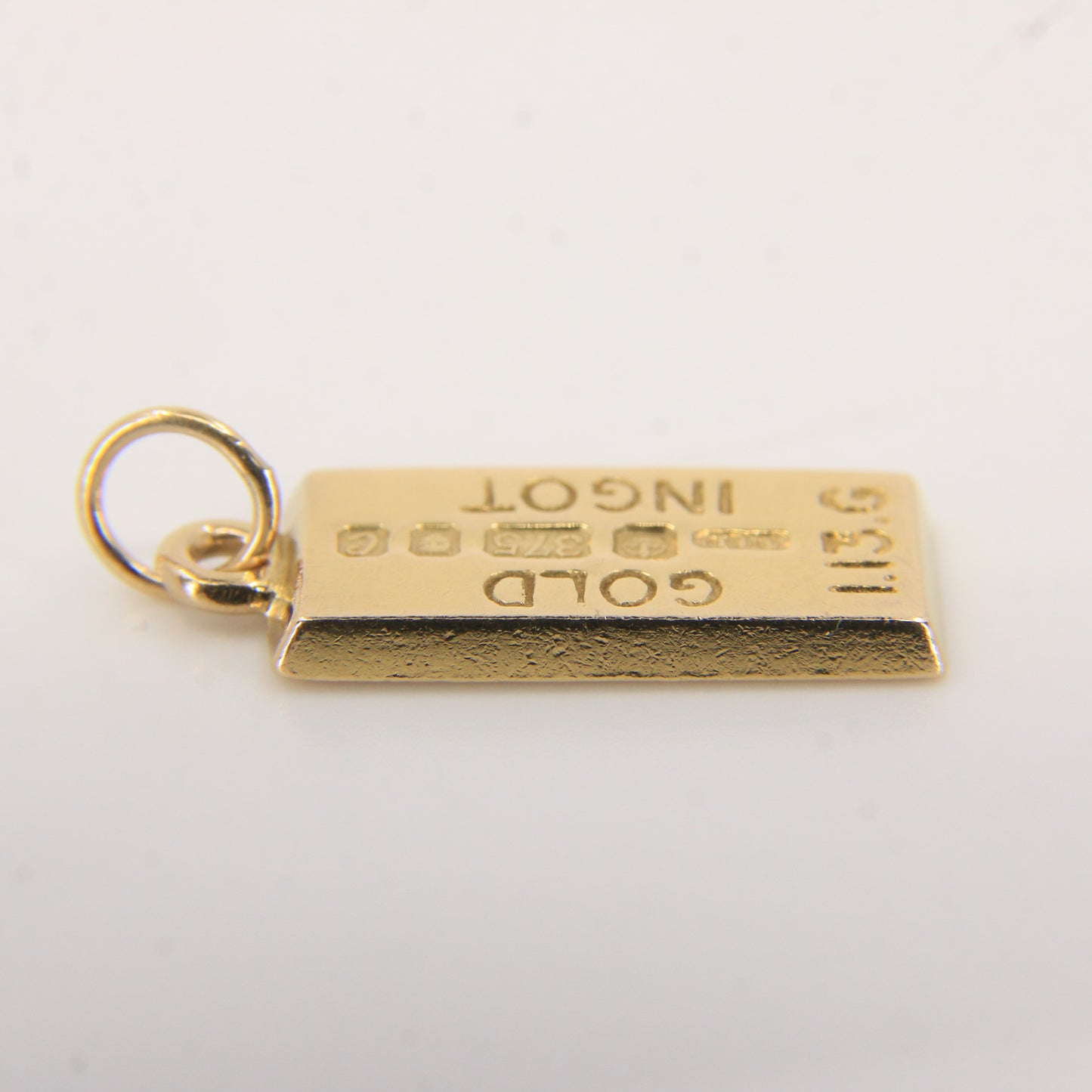 Vintage 9ct Gold Hallmarked Ingot Pendant Solid Gold Collectable