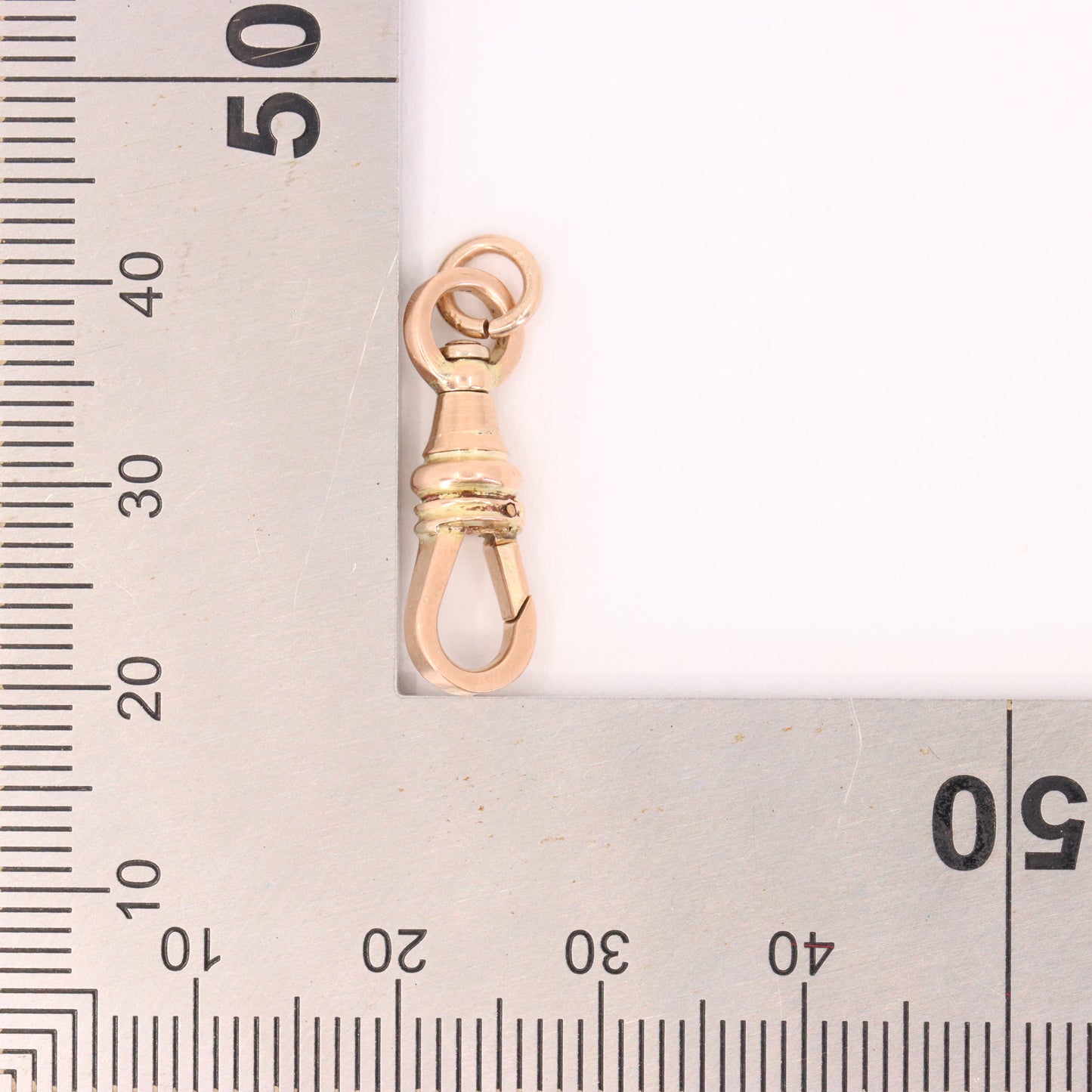 Antique 9ct Rose Gold Swivel Albert Dog Clip Clasp Charm Holder Jewellery Making