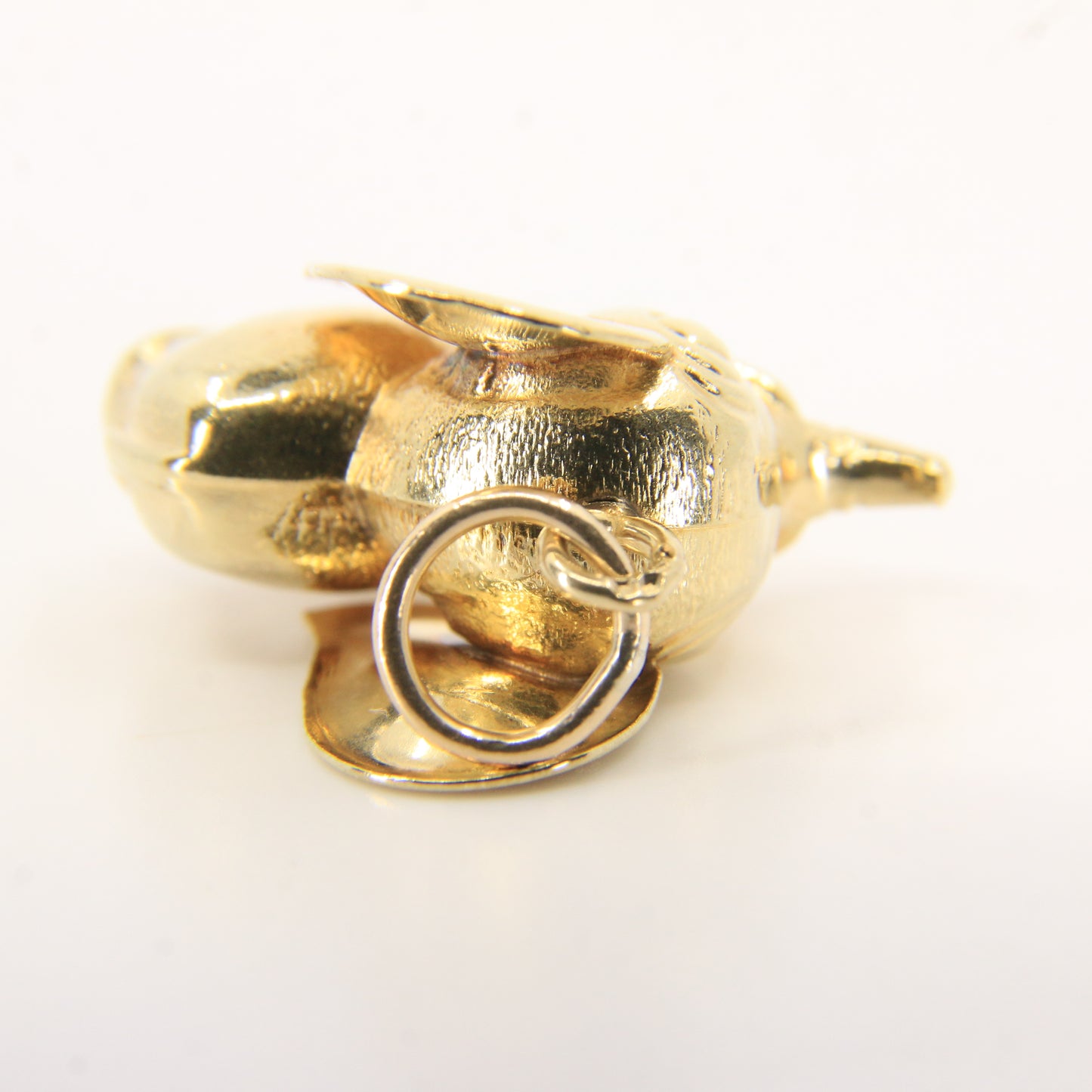 Vintage 9ct Gold Hallmarked Elephant Charm Pendant Trunk Up